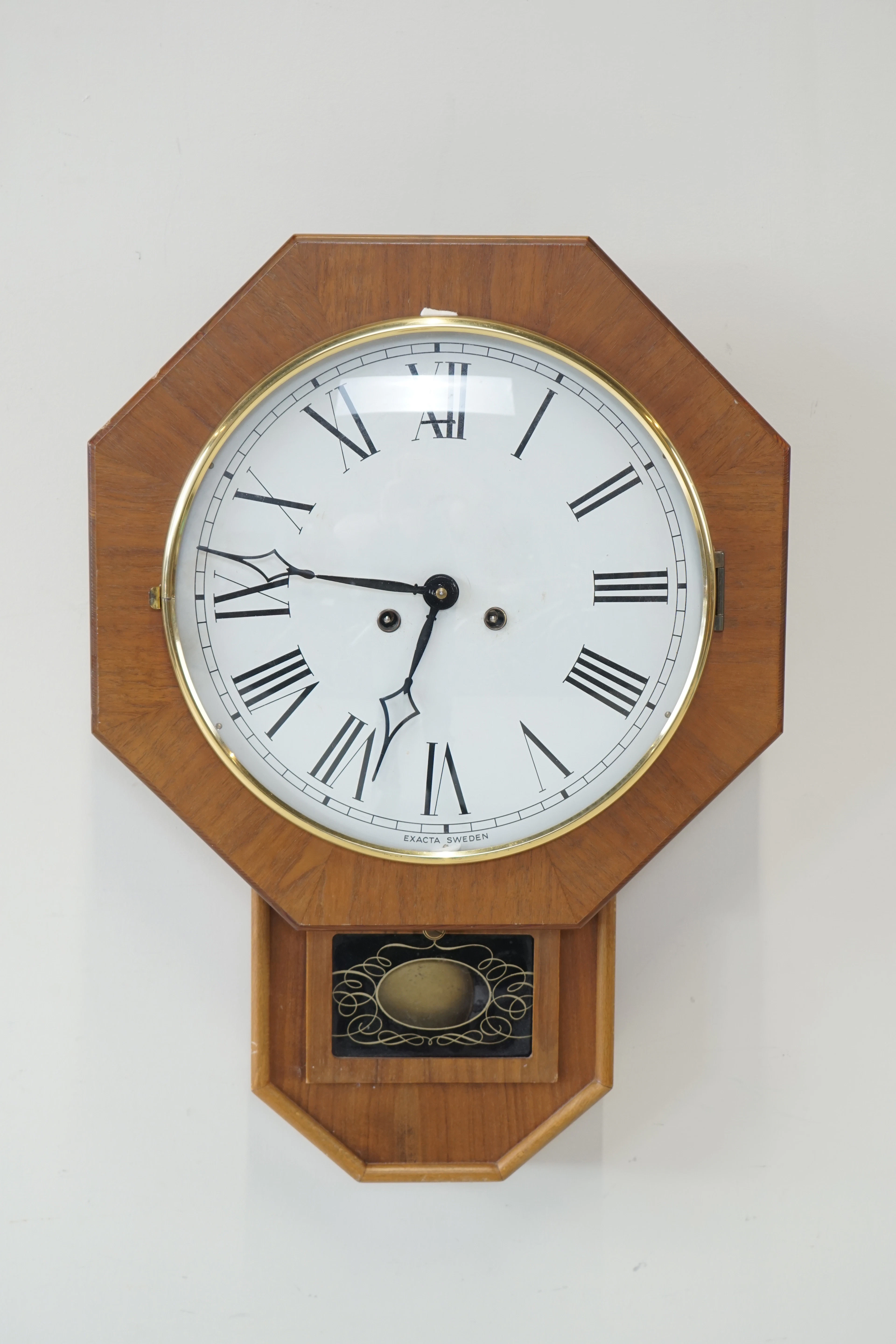 Orologio a goccia, legno/vetro, Exacta, Svezia.