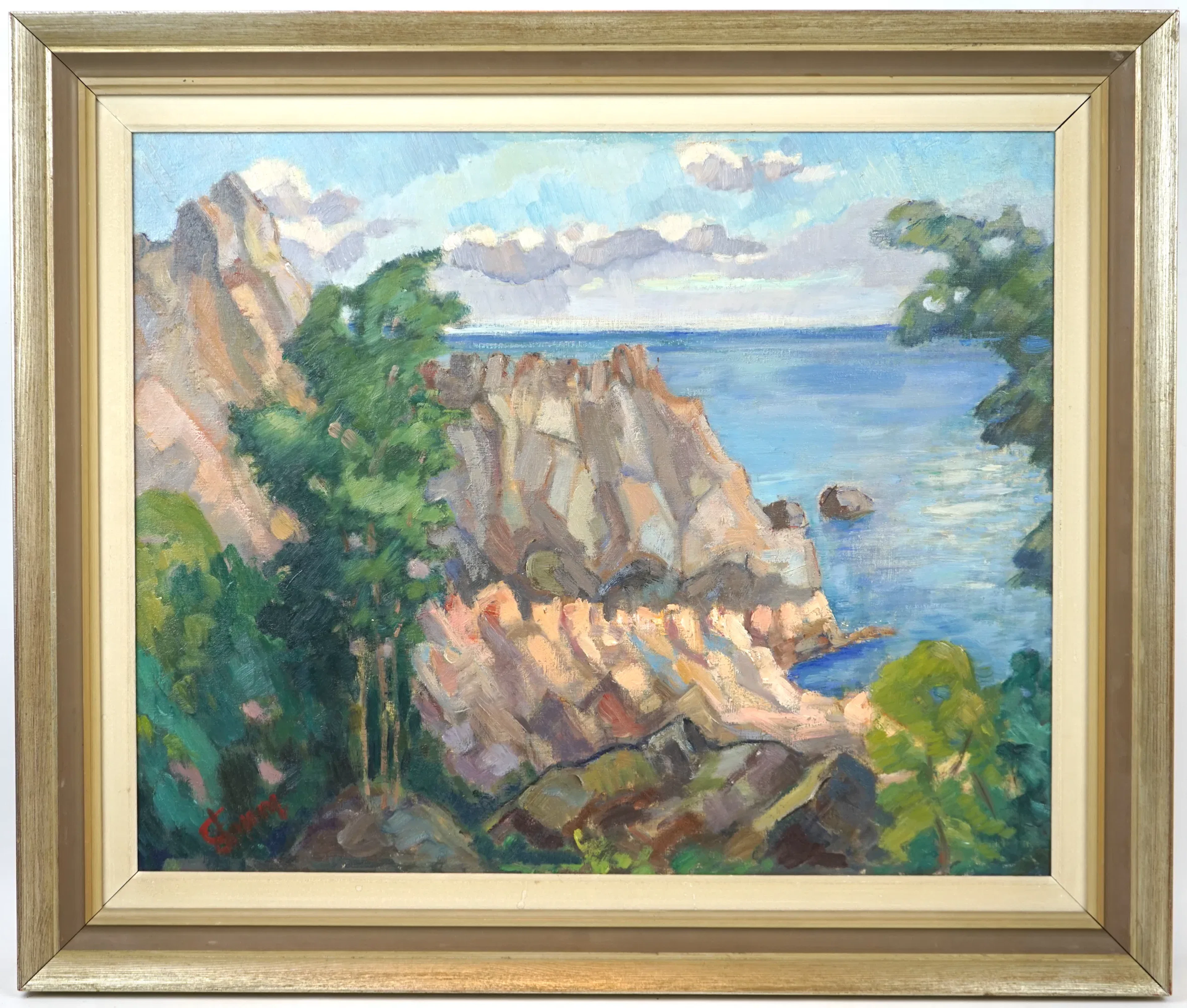 Artista non identificato, olio su tela, firmato.