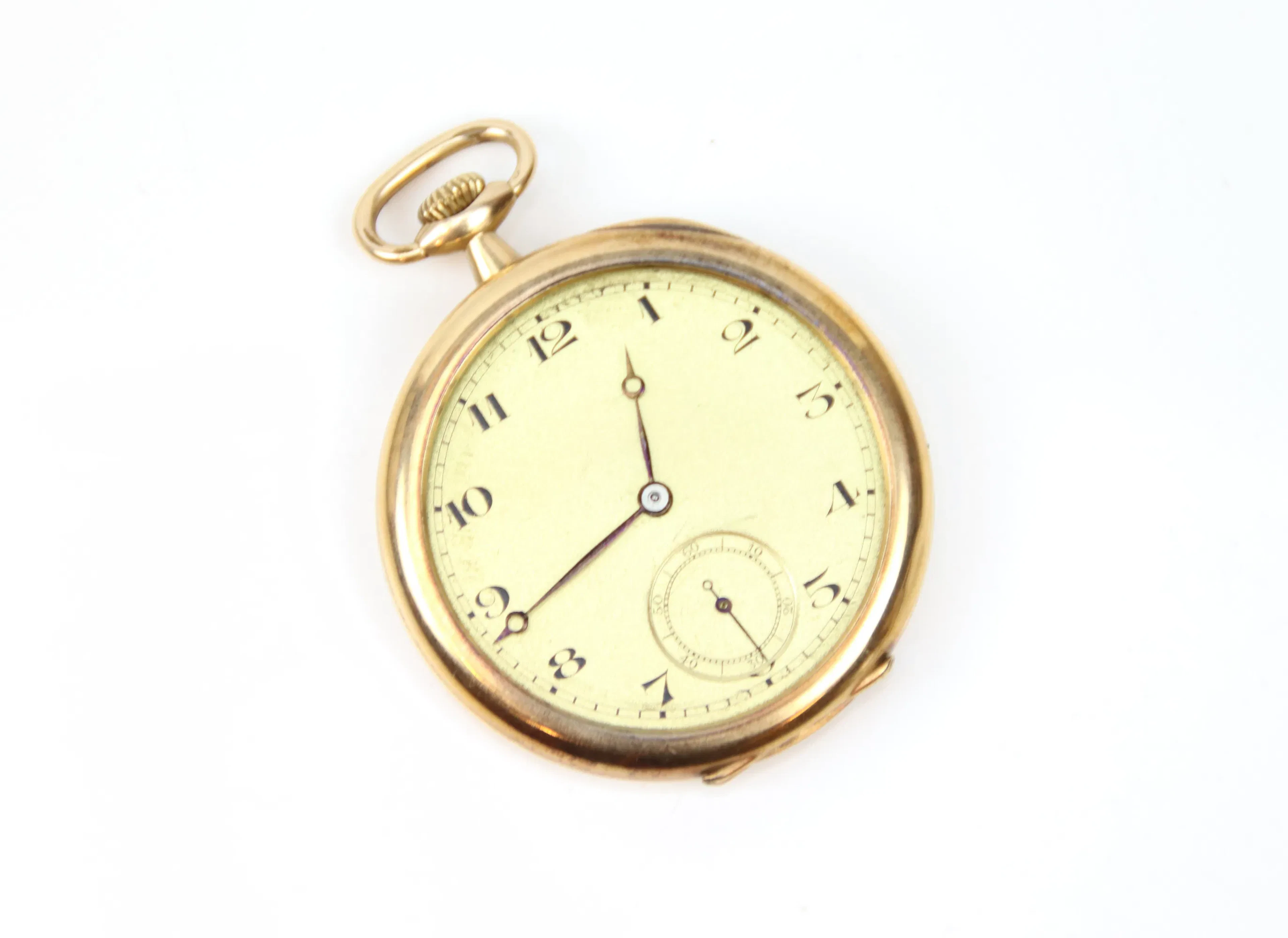 Orologio da tasca in oro 14K.