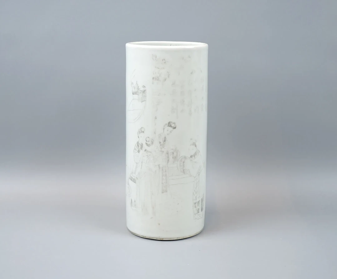 Brush Vas, Porcelain, China.