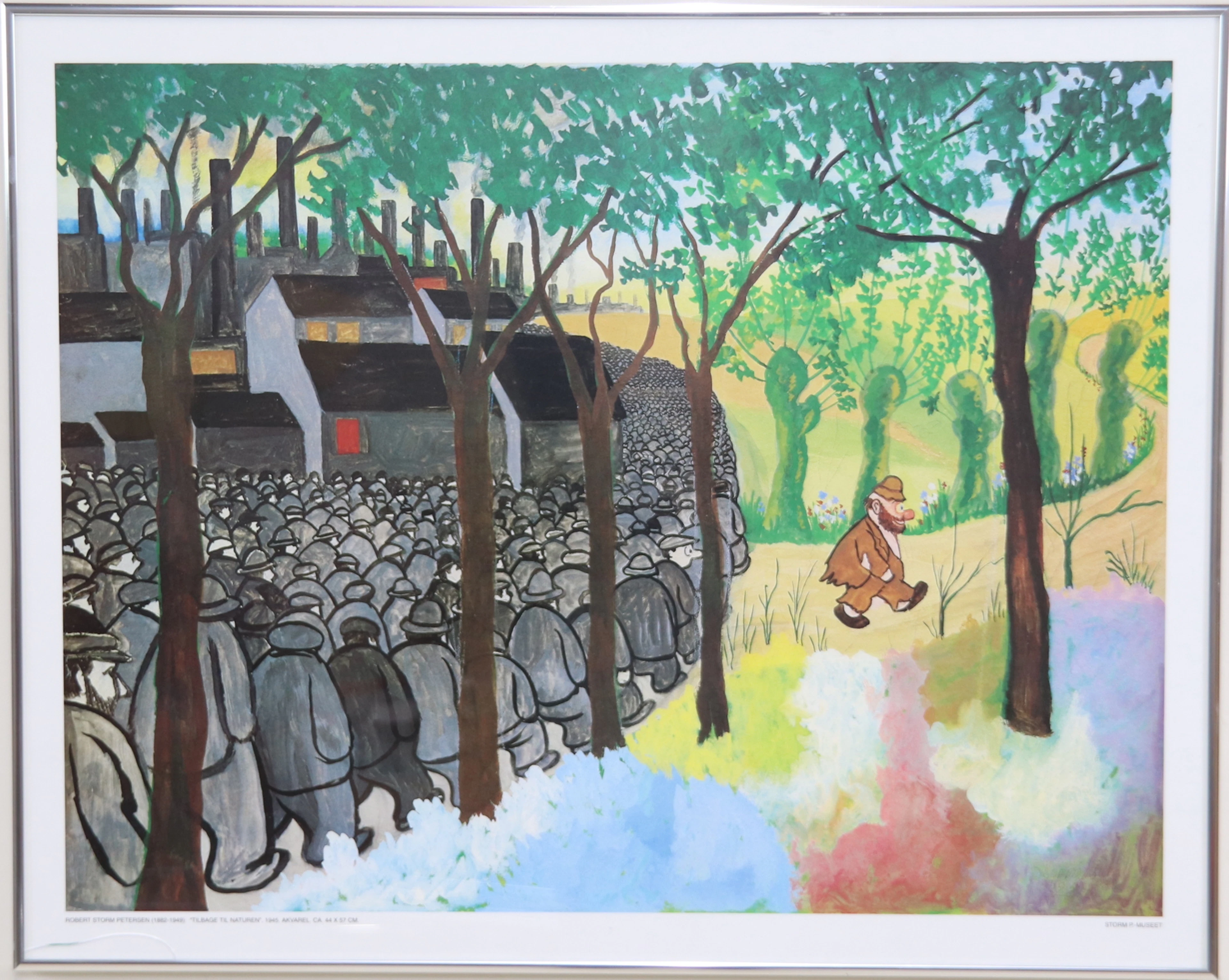 Robert Storm Petersen, "Back to Nature", stampa, firmata in stampa