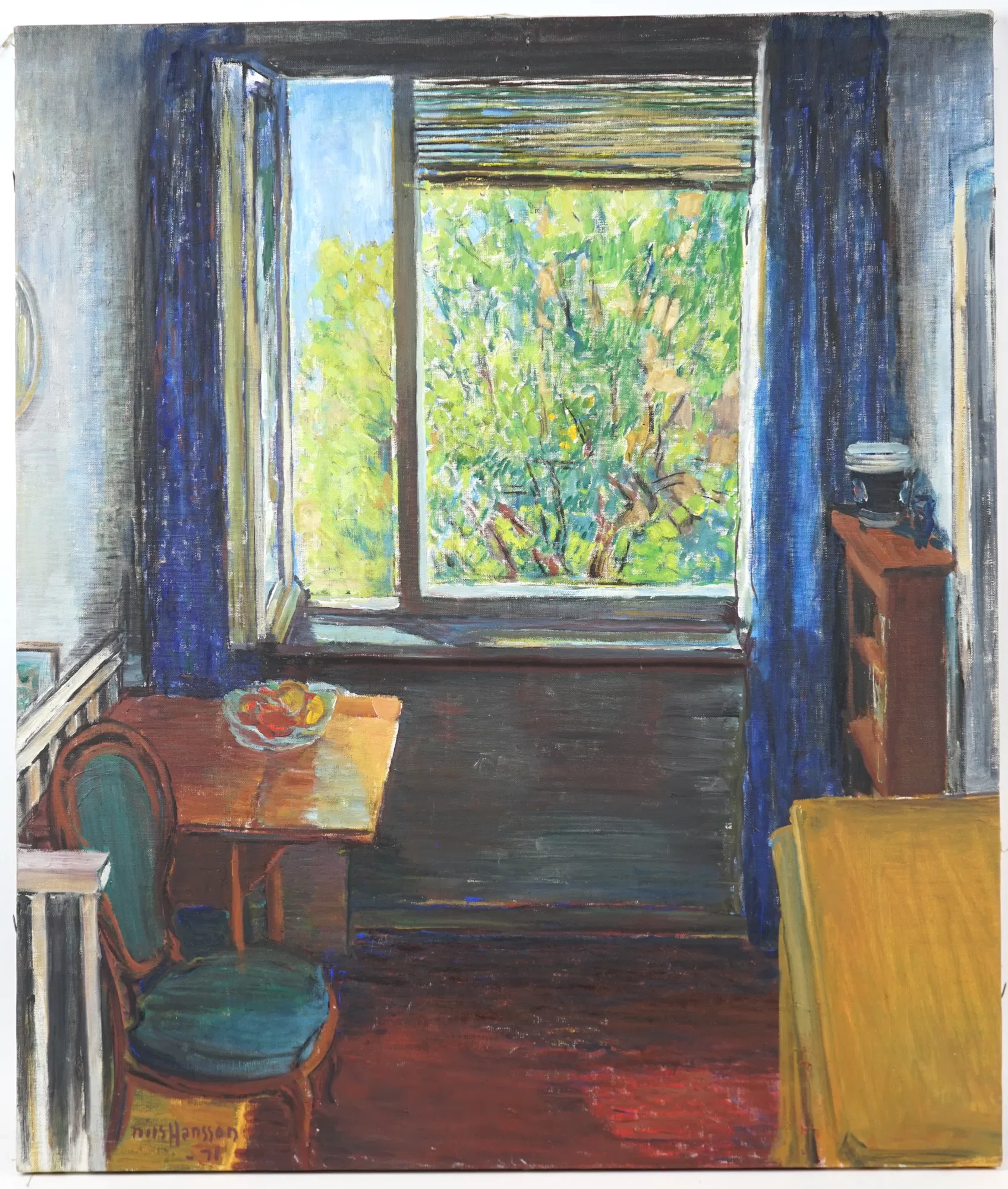 Nils Hansson, olio su tela, firmato, 1971.