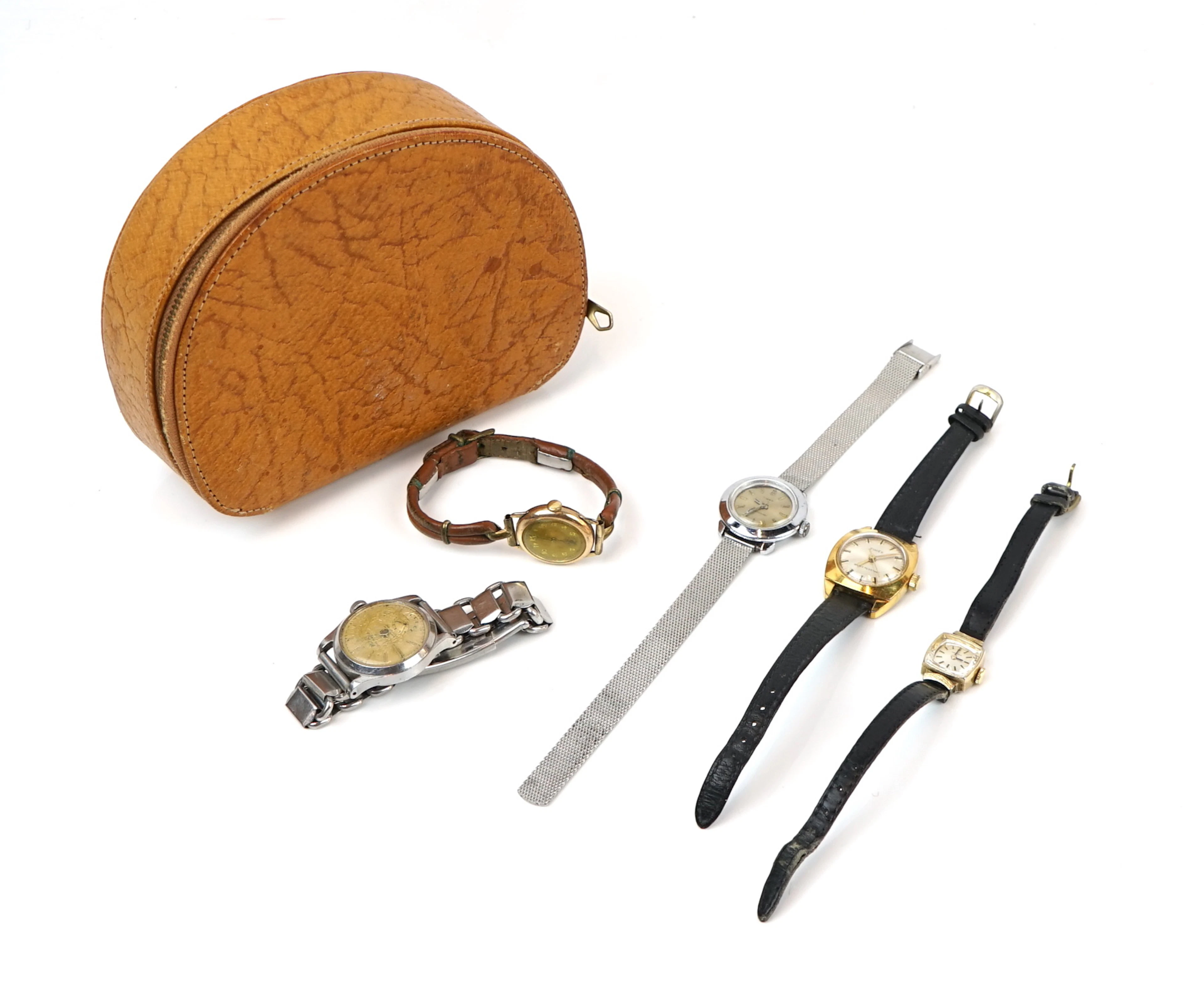 Relojes de pulsera, 5 piezas, incluyendo Certina y Timex.
