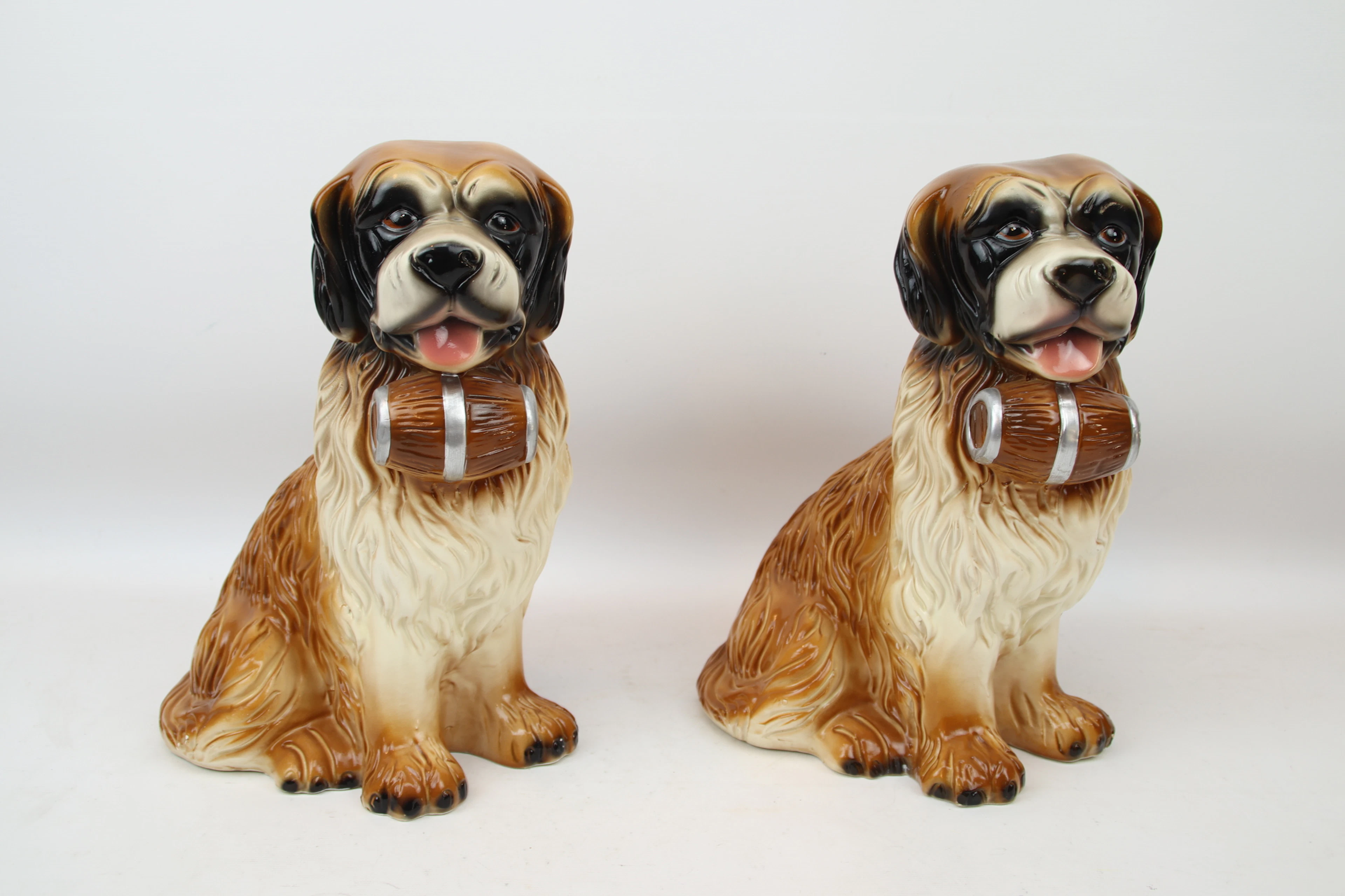 Figuren, Hunde, zwei Teile, Porzellan, 1900er Jahre.