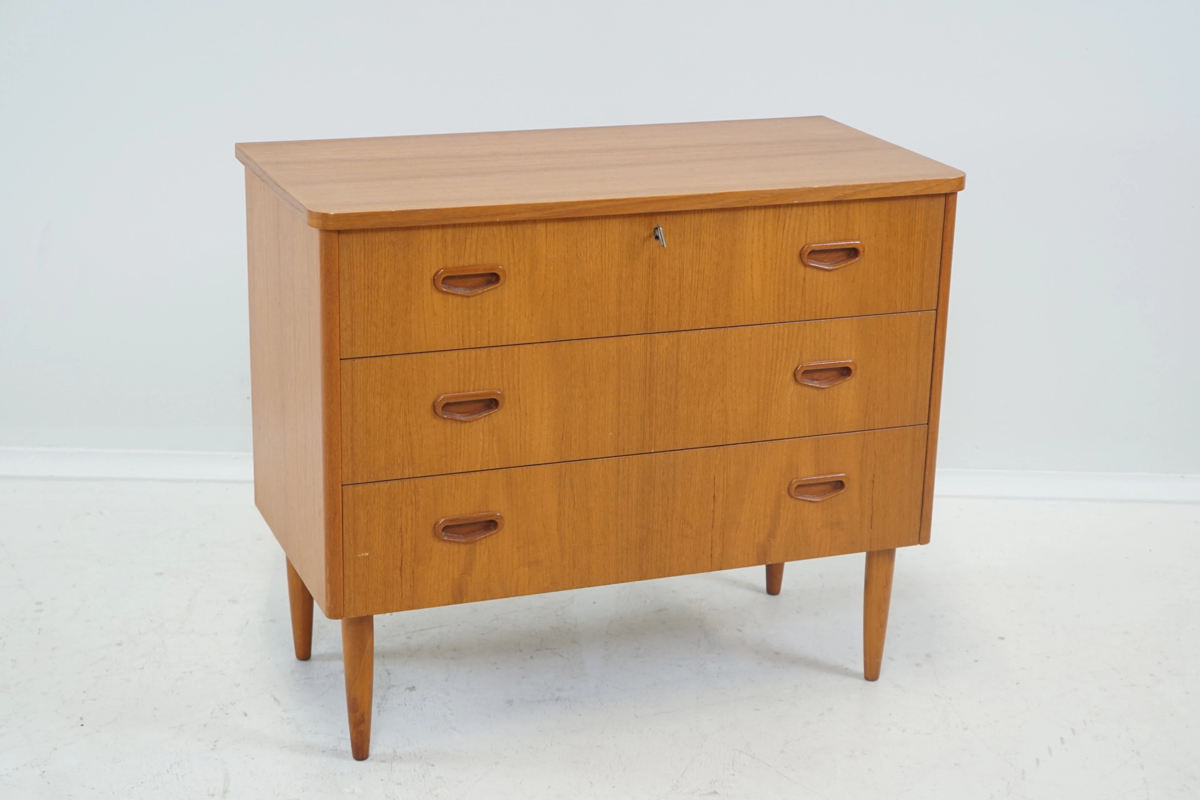 Cassettiera, 3 cassetti, teak, seconda metà del 20° secolo.