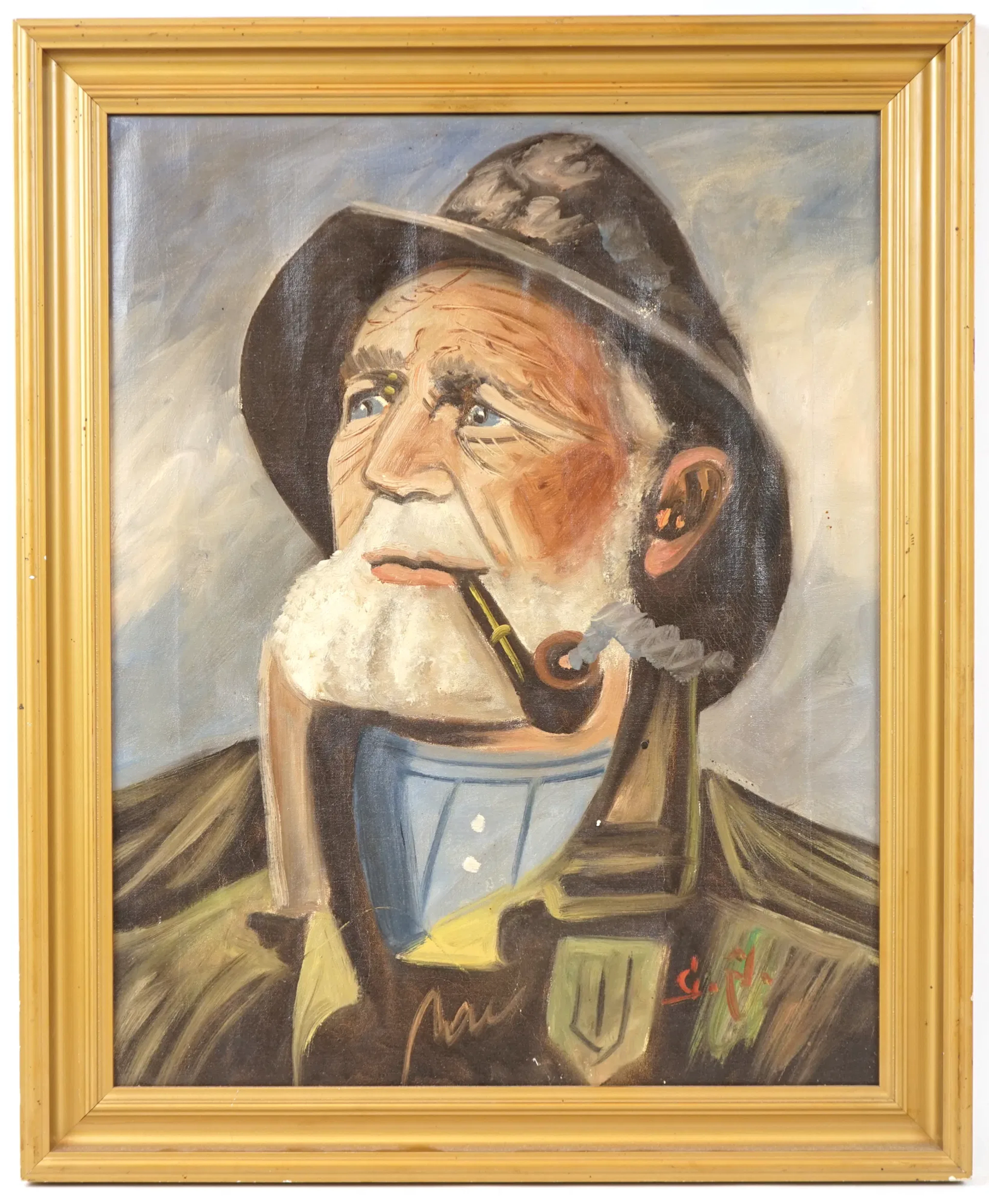 Artista non identificato, olio su tela, firmato.