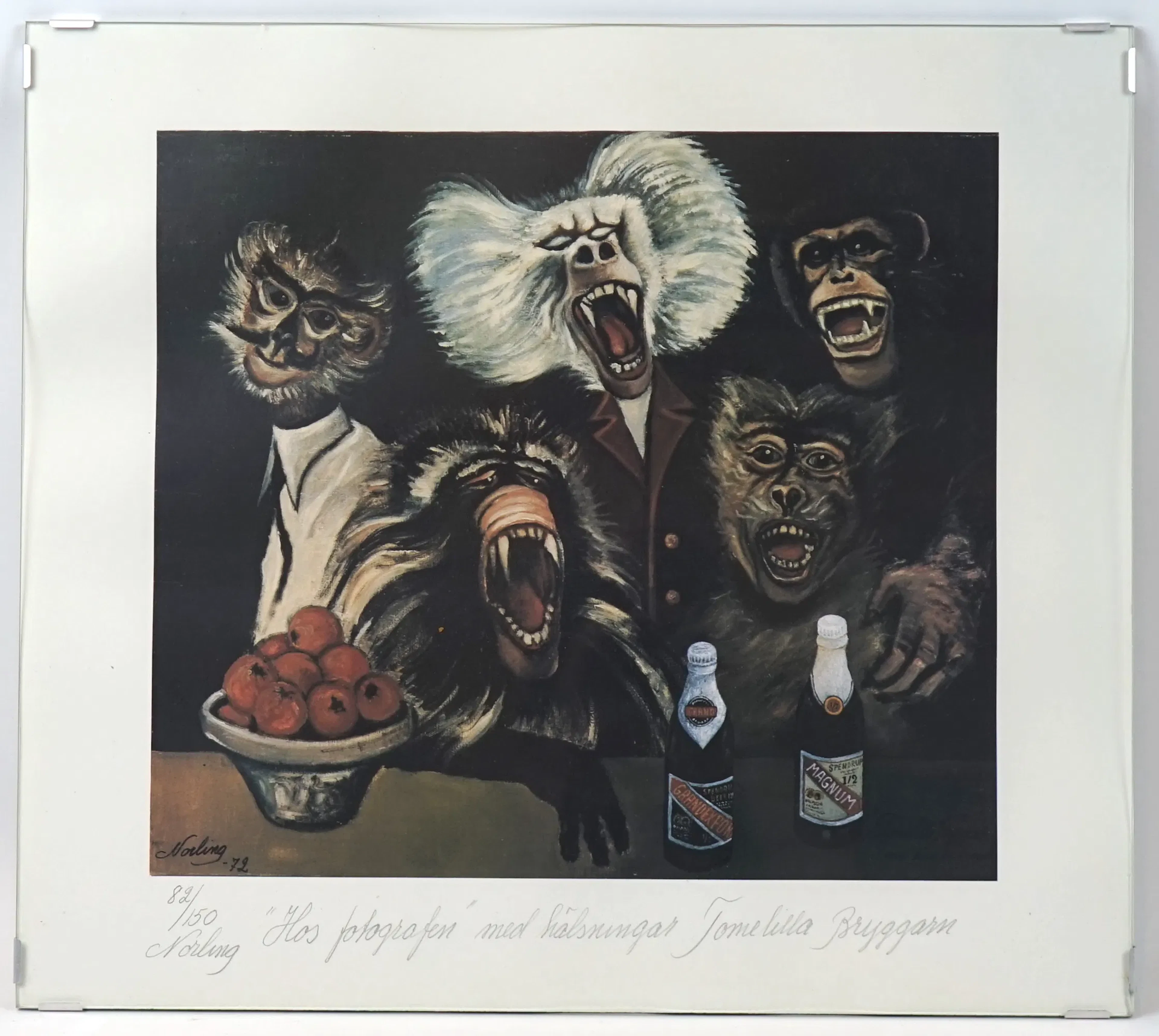 Carlo Norling, « At the Photographer », décalage couleur 82/150, signé.