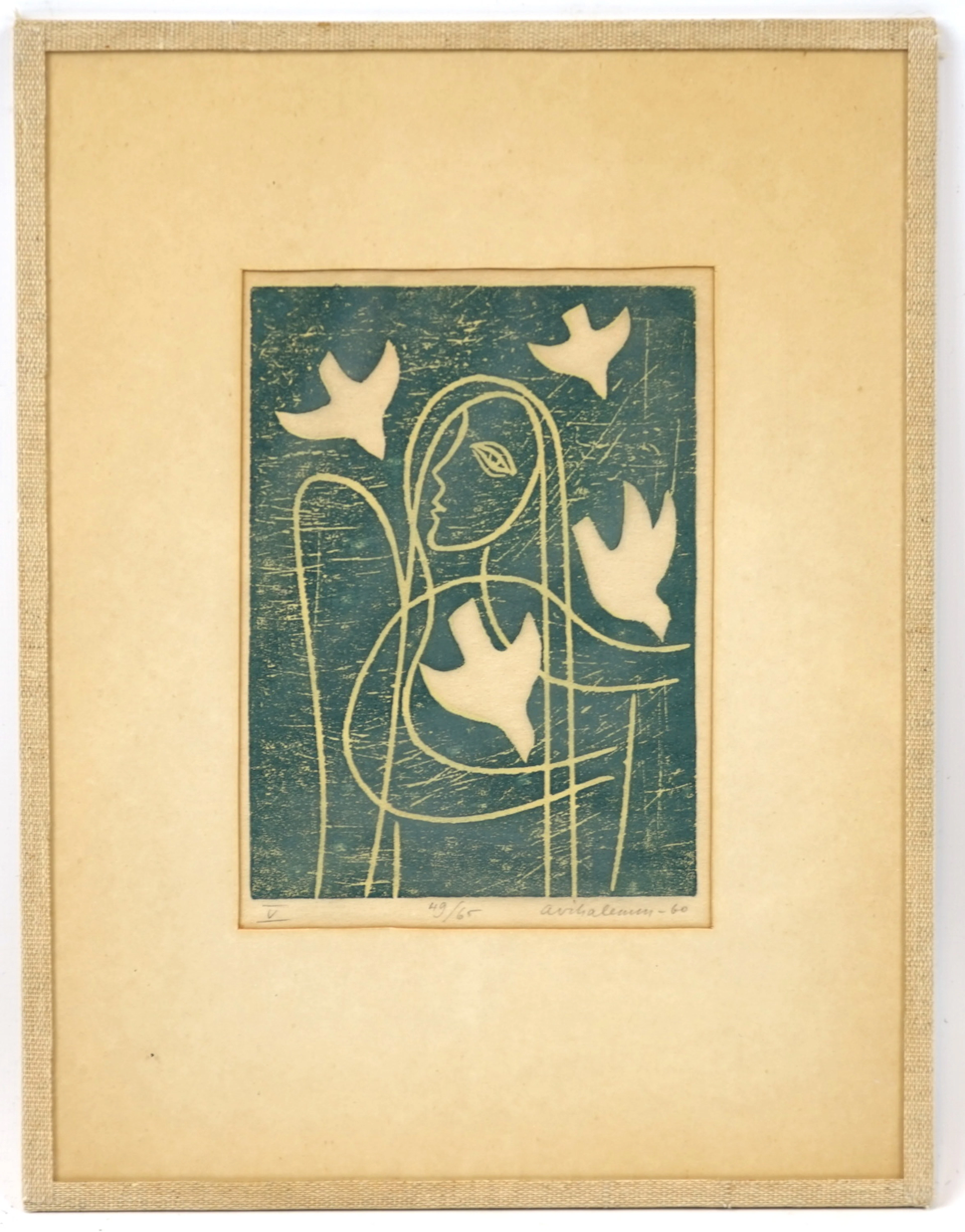 Arno Vihalemm, Holzschnitt Nr. 49/65, unterschrieben, 1960.