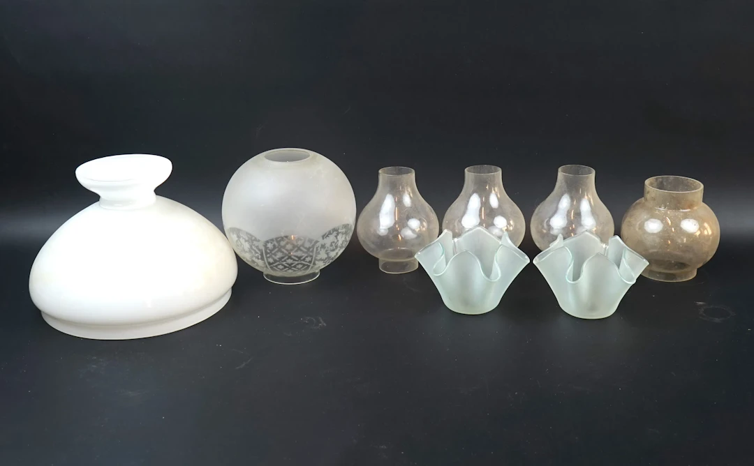 Bicchieri lampada, 8 pezzi, vetro.