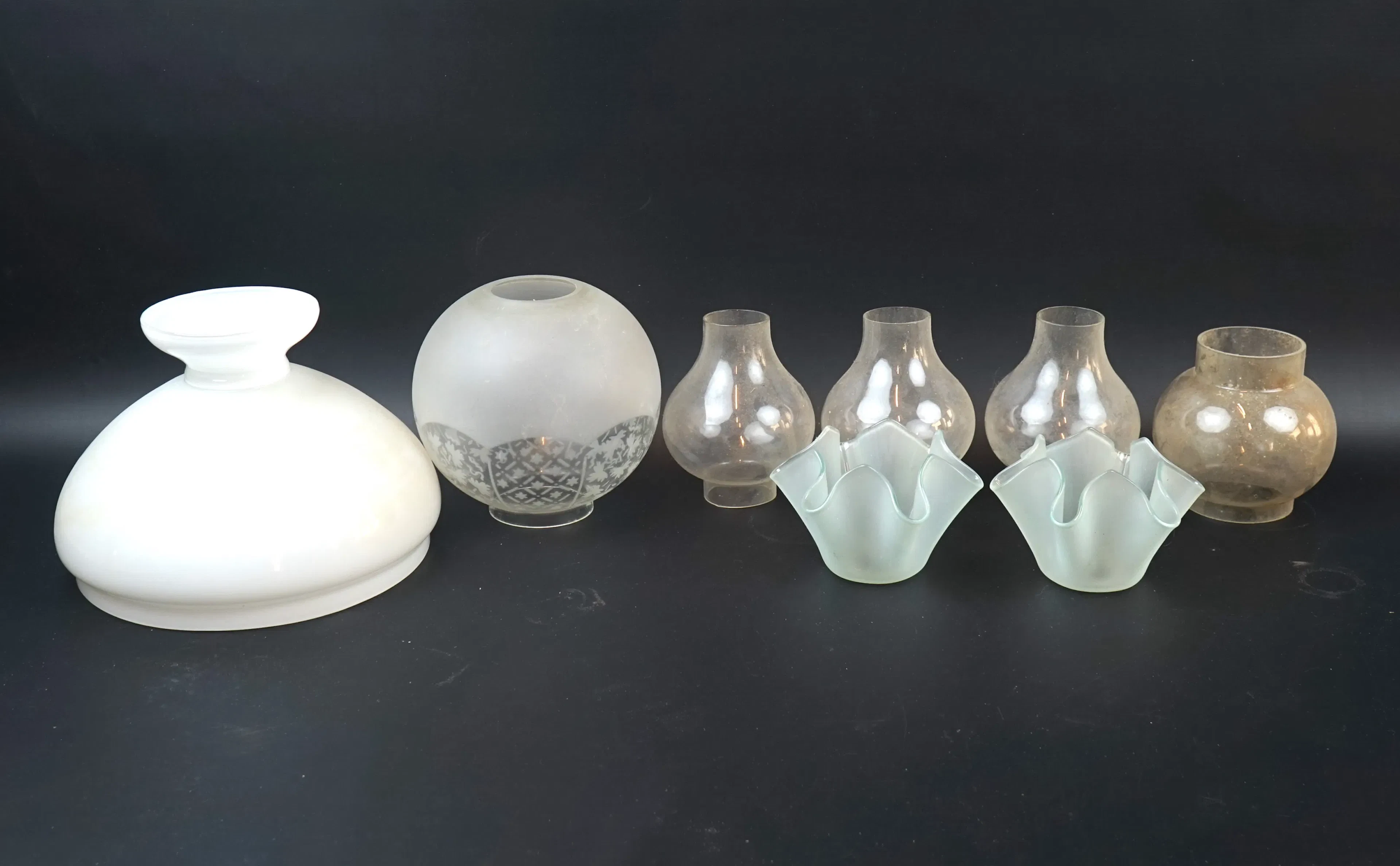 Bicchieri lampada, 8 pezzi, vetro.