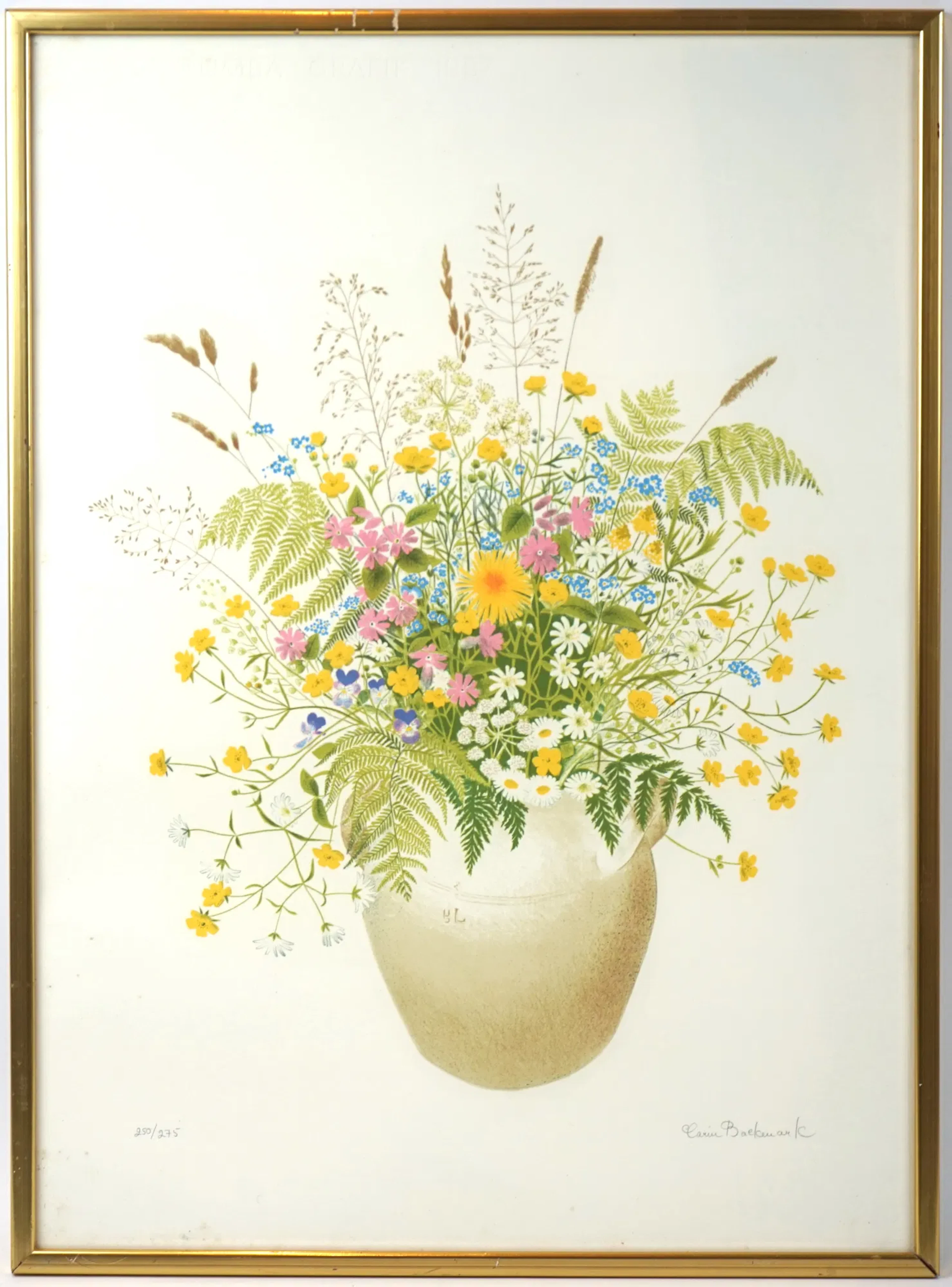 Carin Bækmarck, lithographie 250/275, signée.