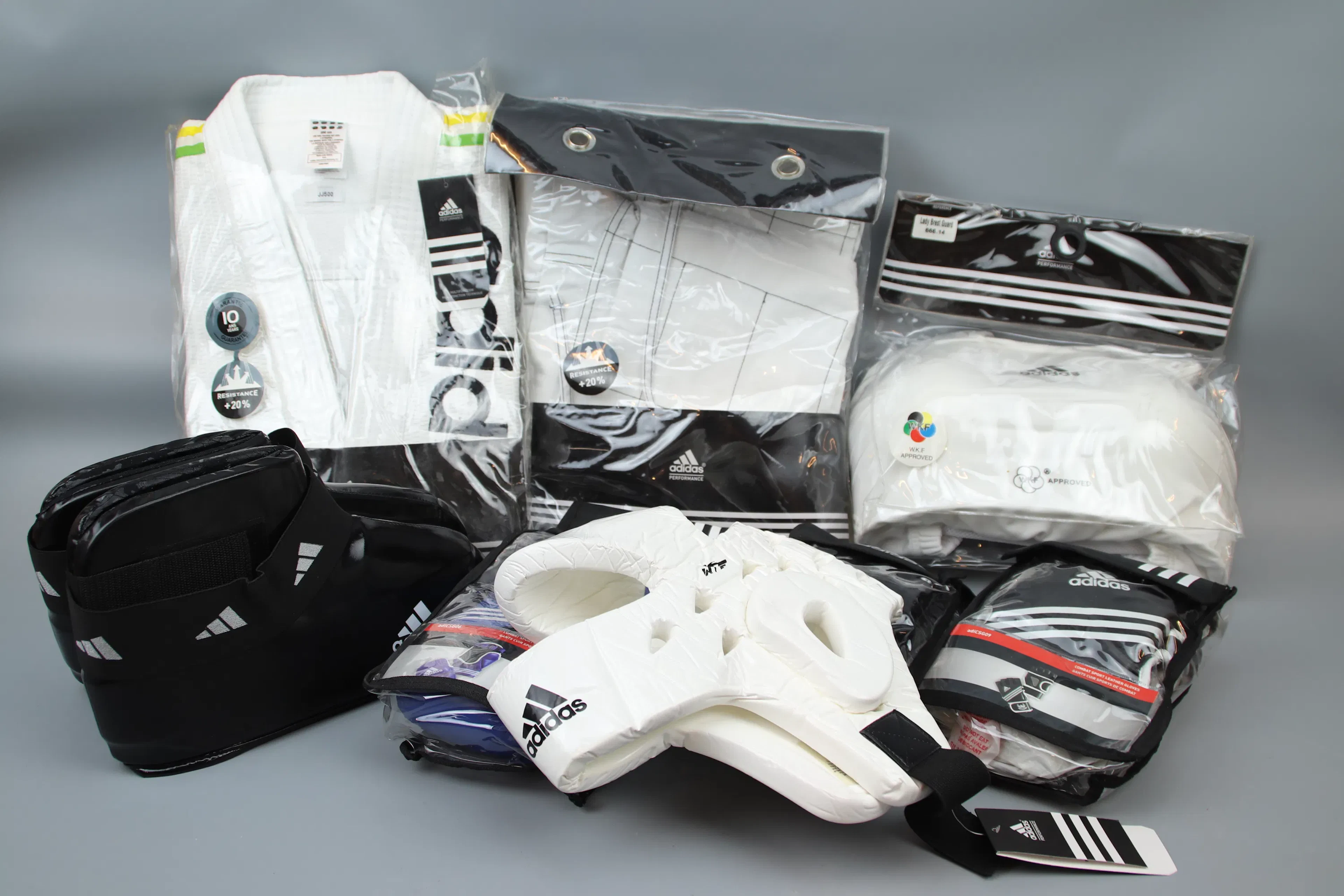 Martial arts equipment, taekwondo, one game, Adidas.