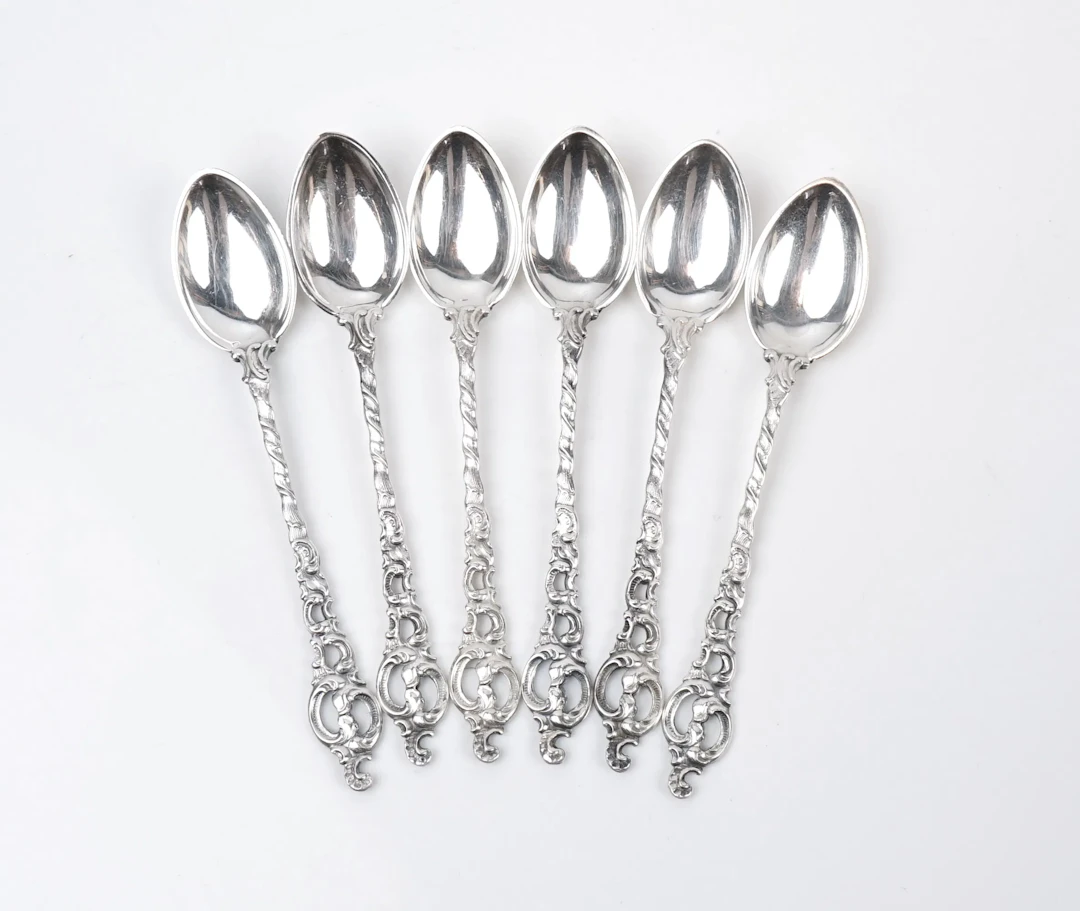 Coffee spoons, 6 pcs, silver 830.
