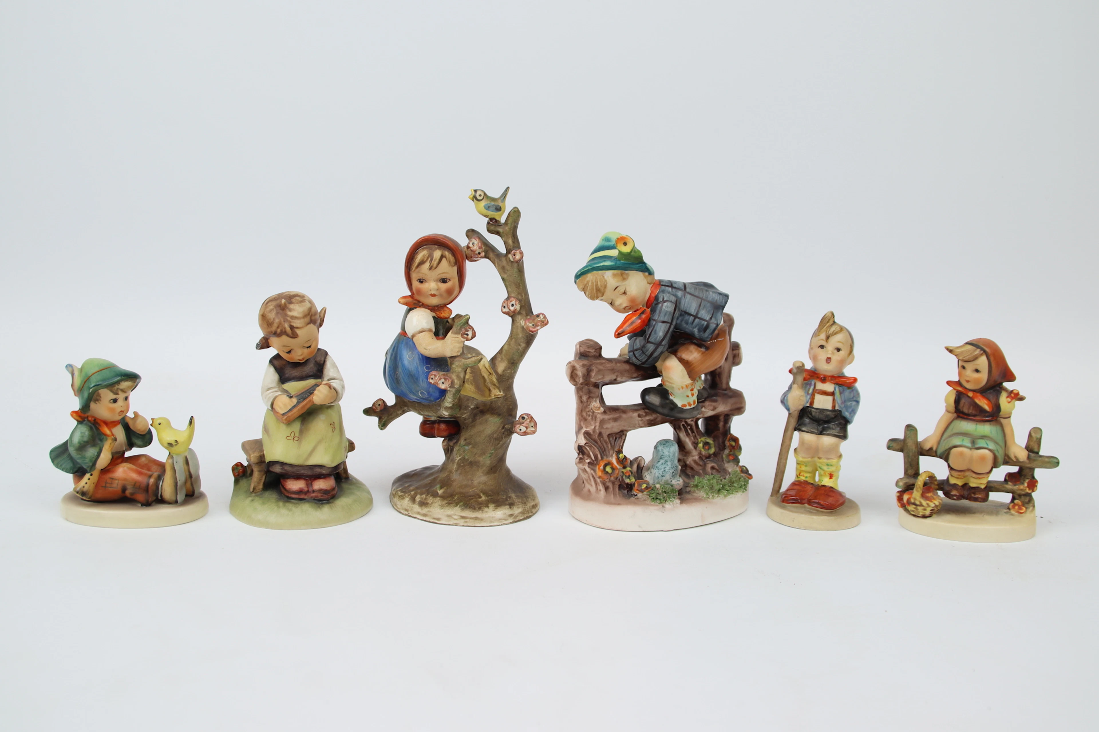 Figurine, 6 porcellane, incluso Goebel.