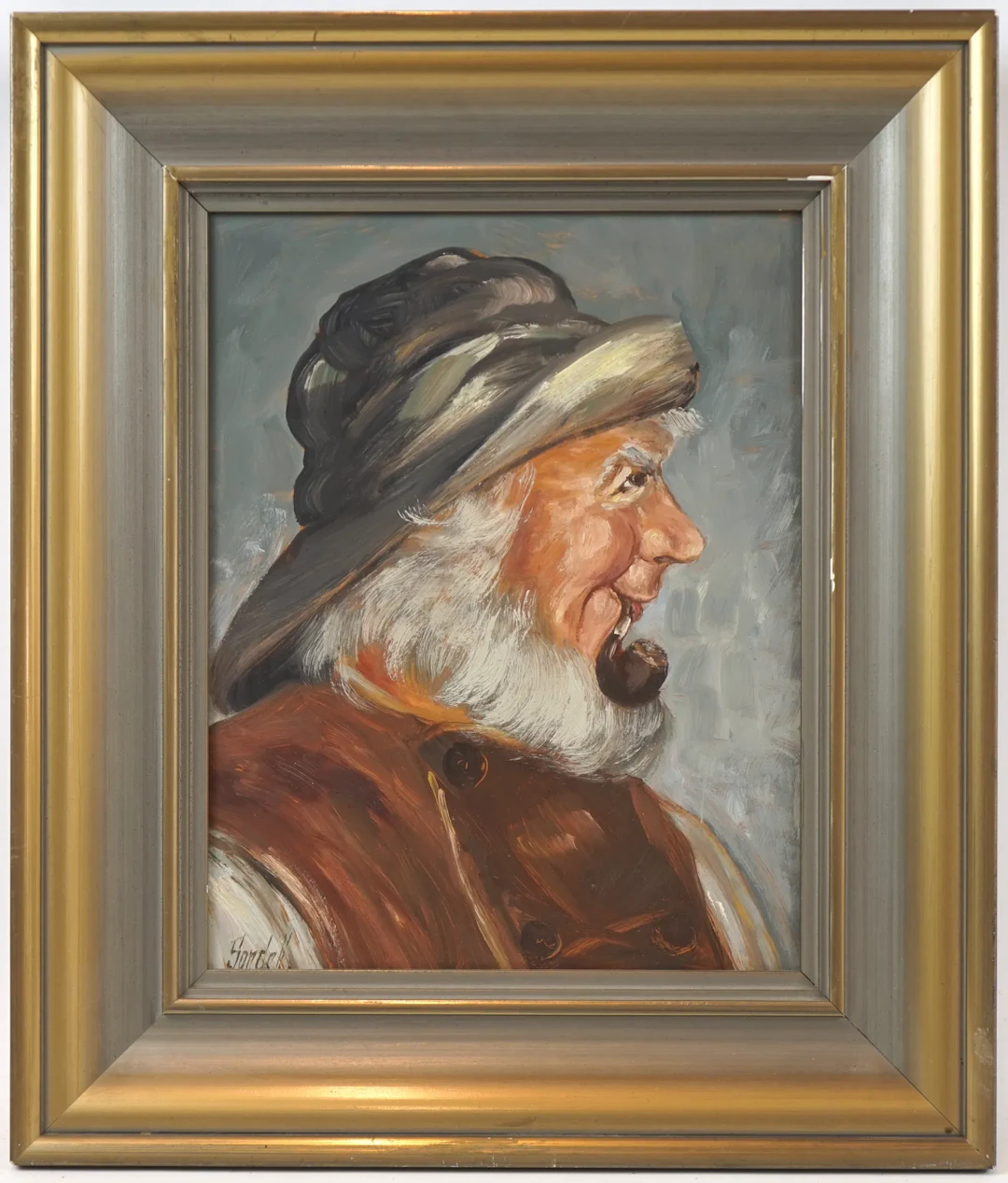 Artista non identificato, olio su tavola, firmato.