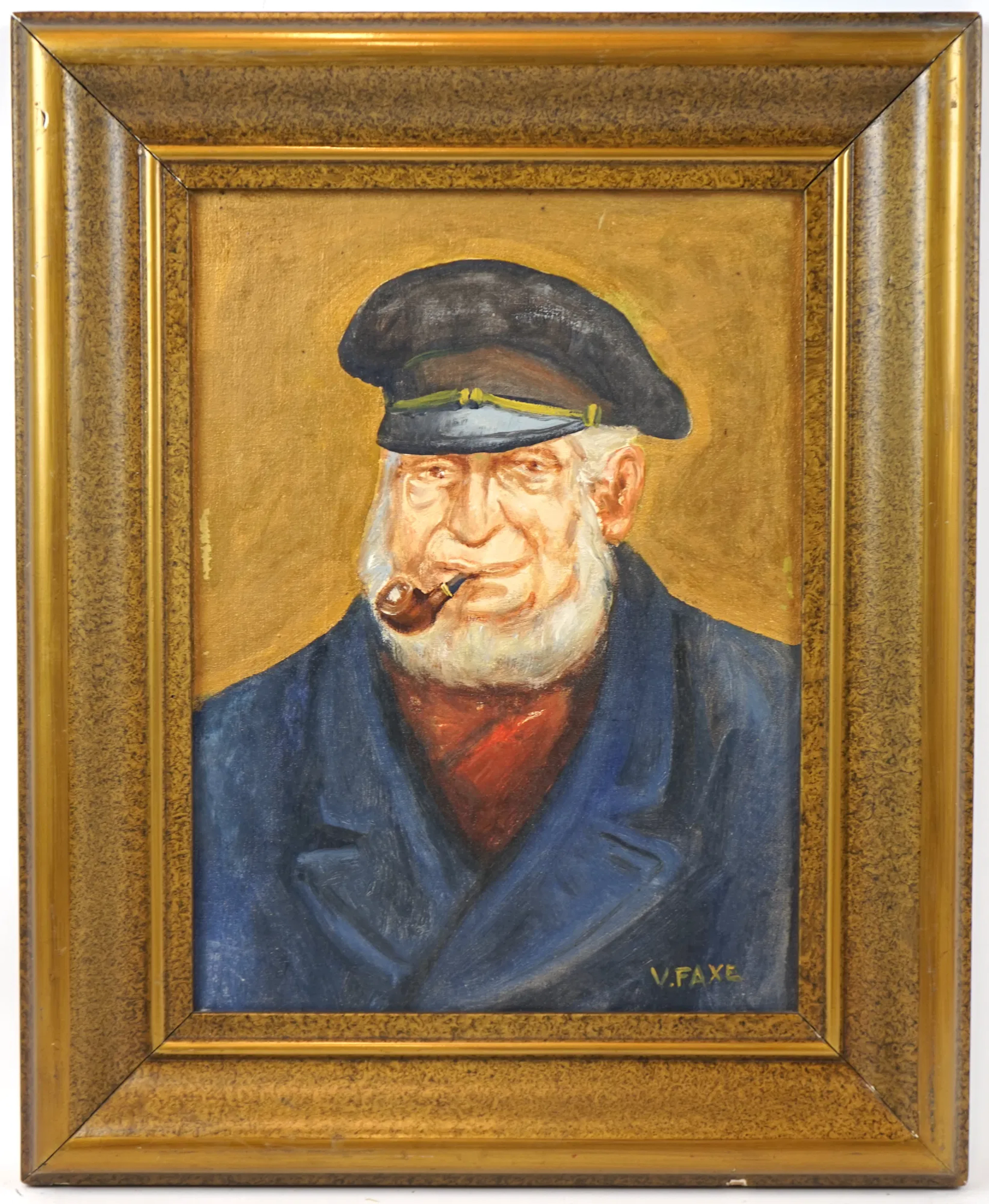 Artista non identificato, olio su tela, firmato V.Faxe.