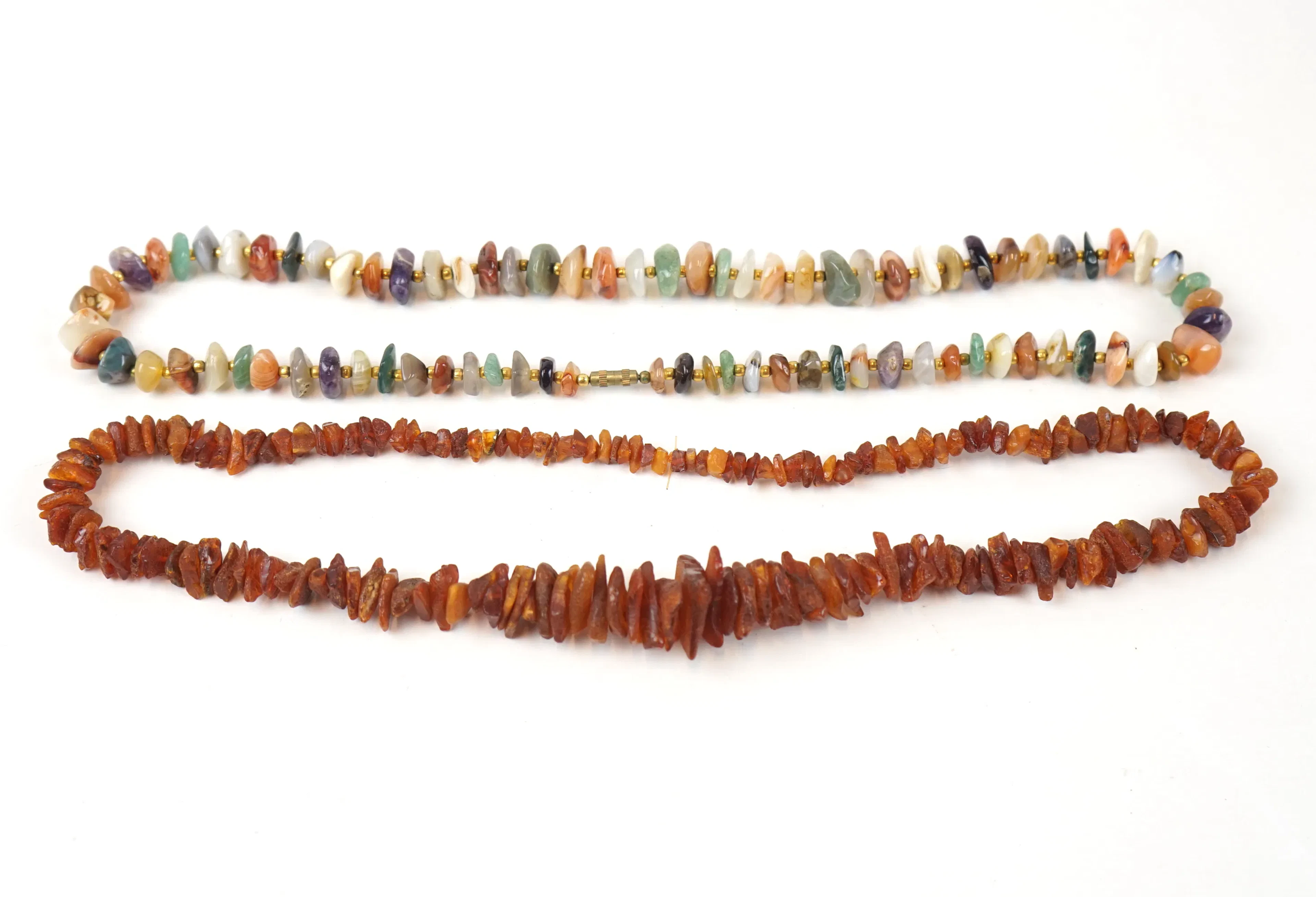 Collar, 2 piezas, incluyendo ámbar.