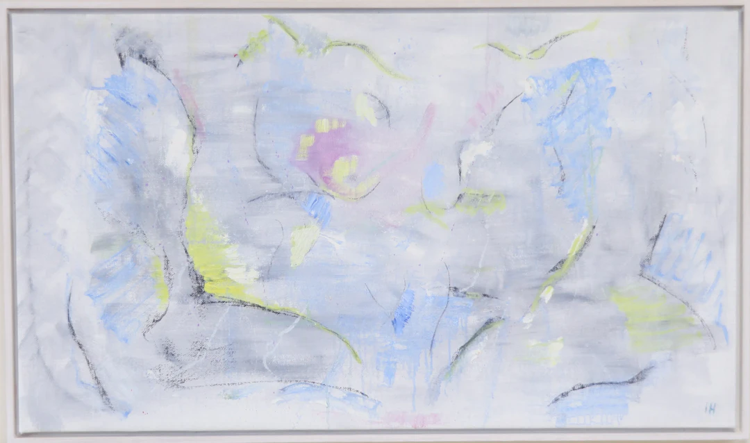 Iréne Håkansson, olio su tela, monogramma firmato.
