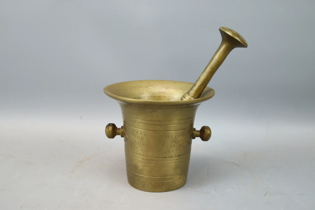 Mortel, mässing, Skultuna Bruk, 1846.