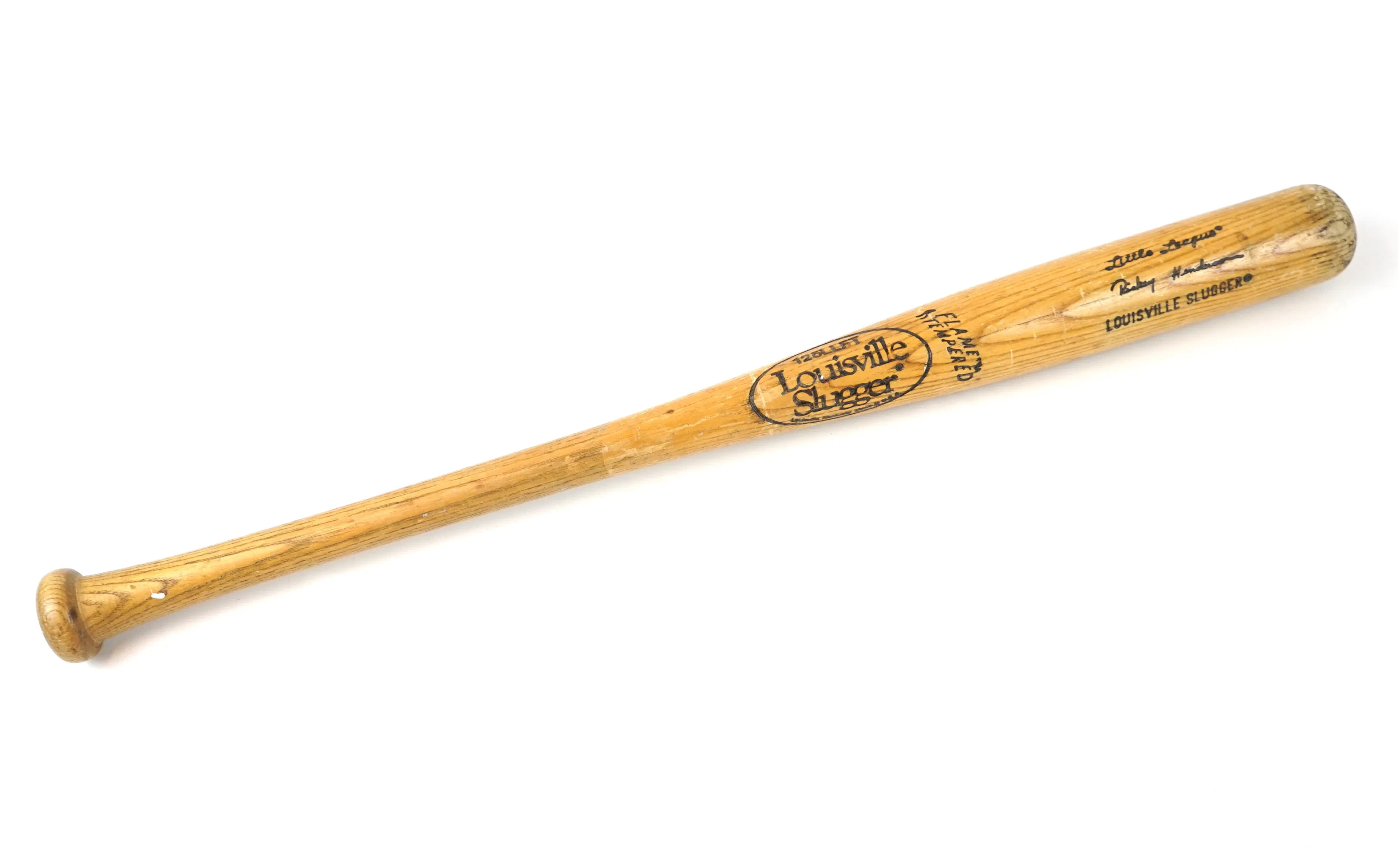 Baseball bat, 125LLFT, Louiseville Slugger, Little League Rickey Henderson, USA.