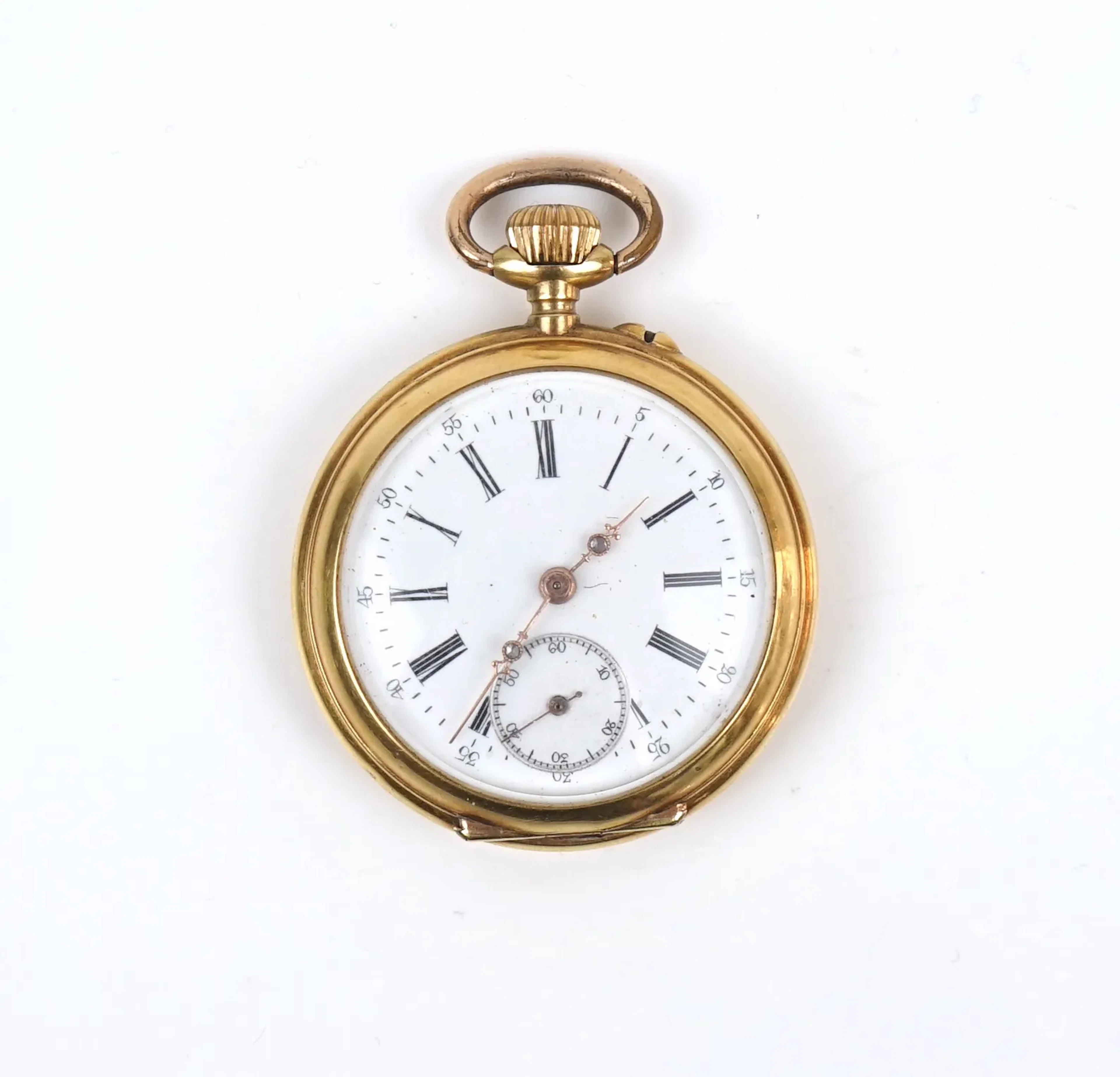 Reloj de bolsillo, caja, oro de 18 quilates.