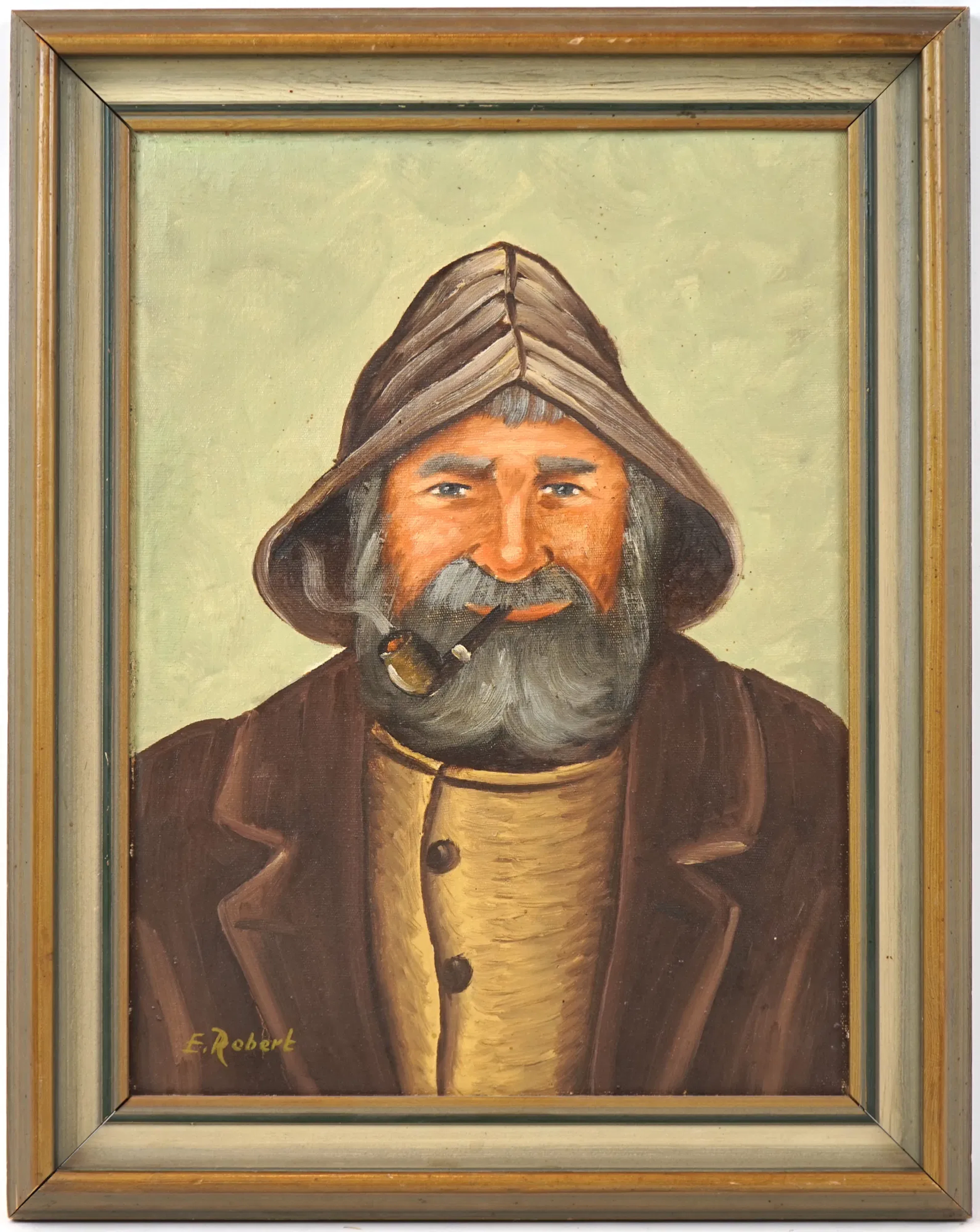 Artista non identificato, olio su tela, firmato E.Robert.