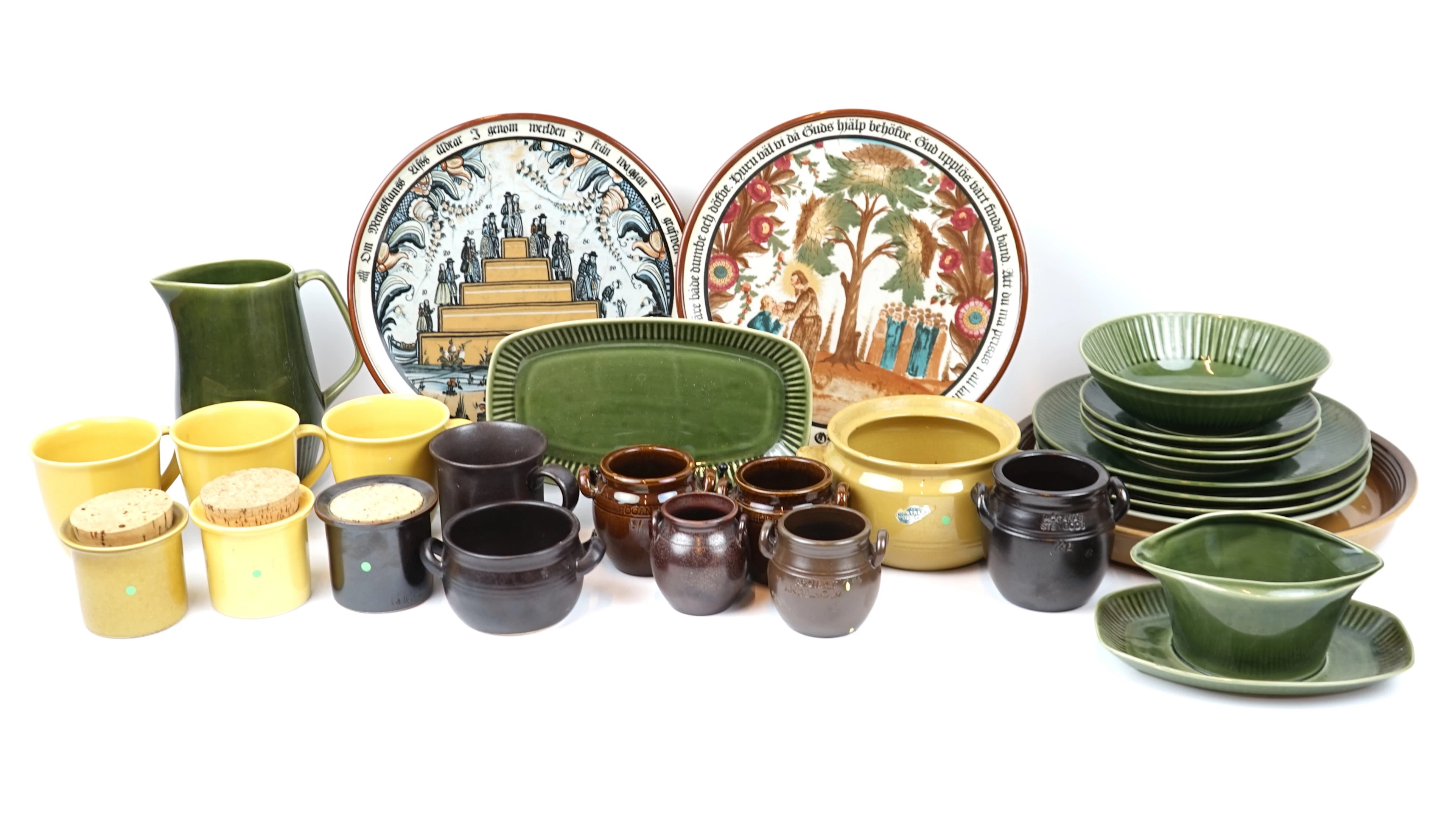 Platos, cuencos, tazas, etc., mucho, cerámica, incluyendo Höganäs.