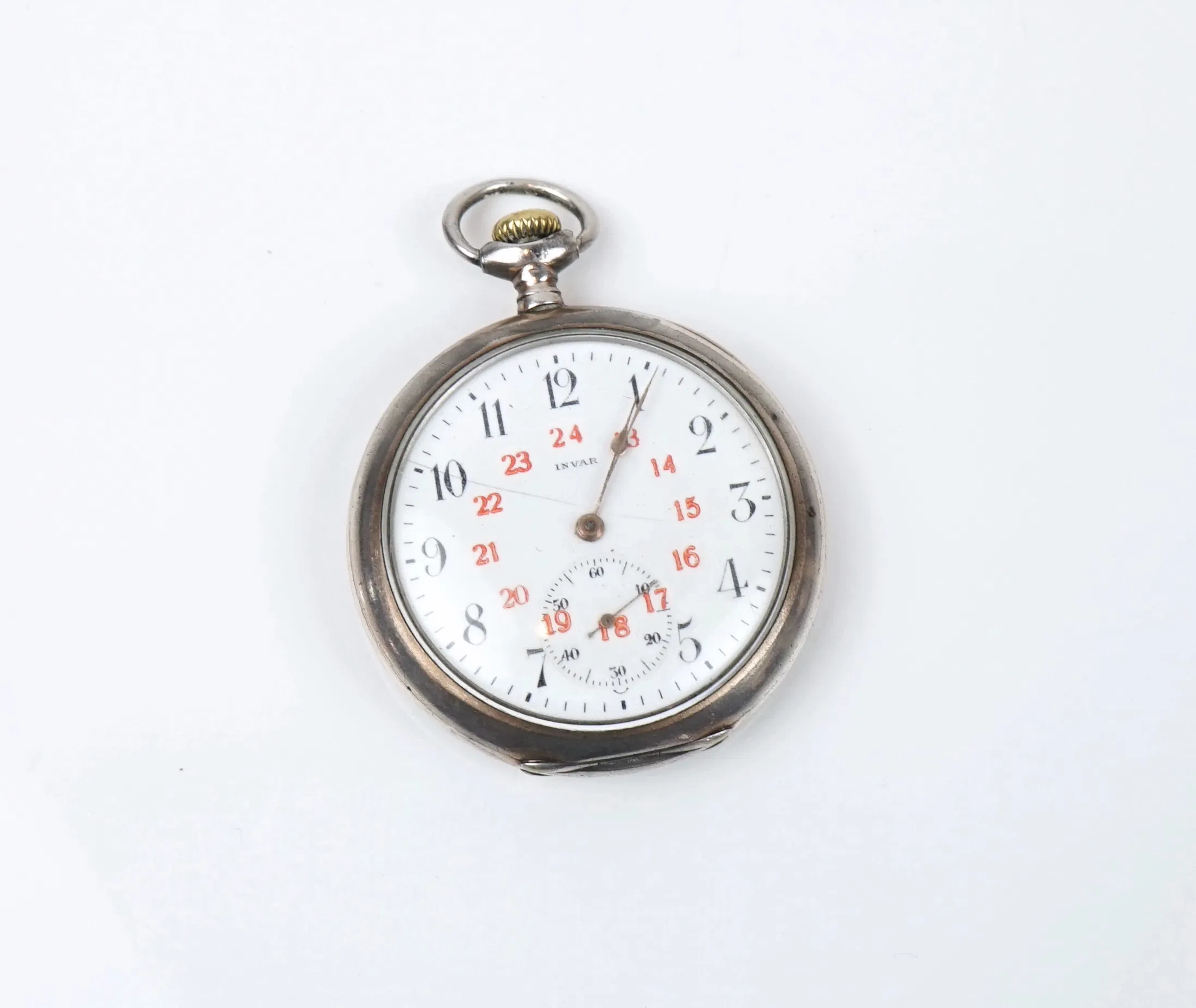 Pocket watch, silver, Invar.