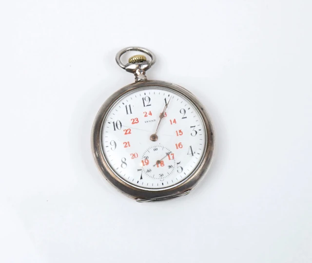 Pocket watch, silver, Invar.