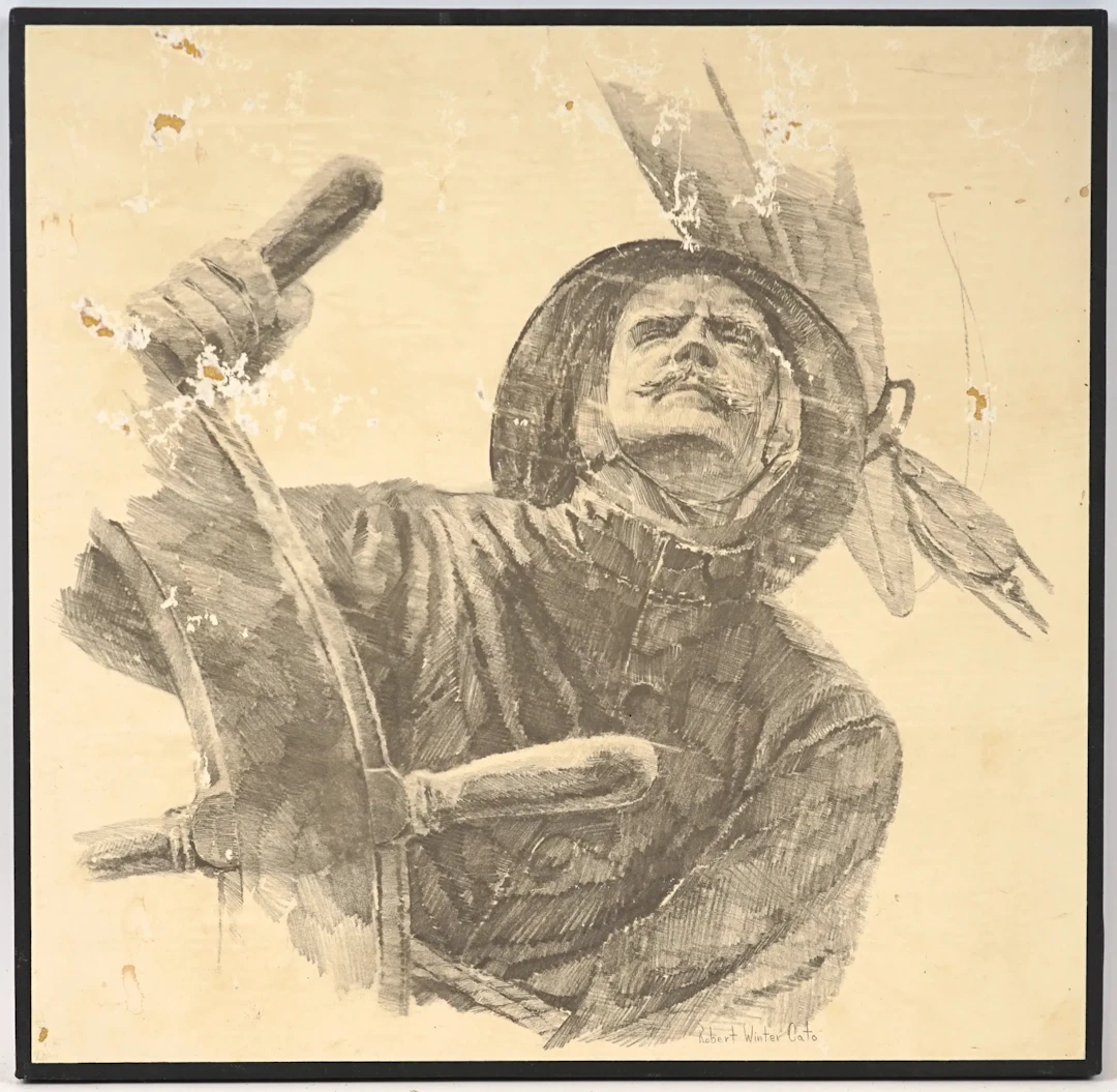 Artista non identificato, stampa a bordo, Robert Winter Cato.