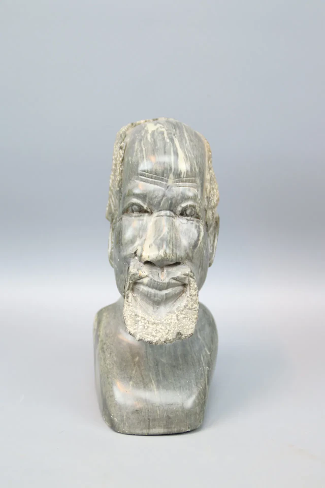 Steinbüste, afrikanisch, Speckstein.