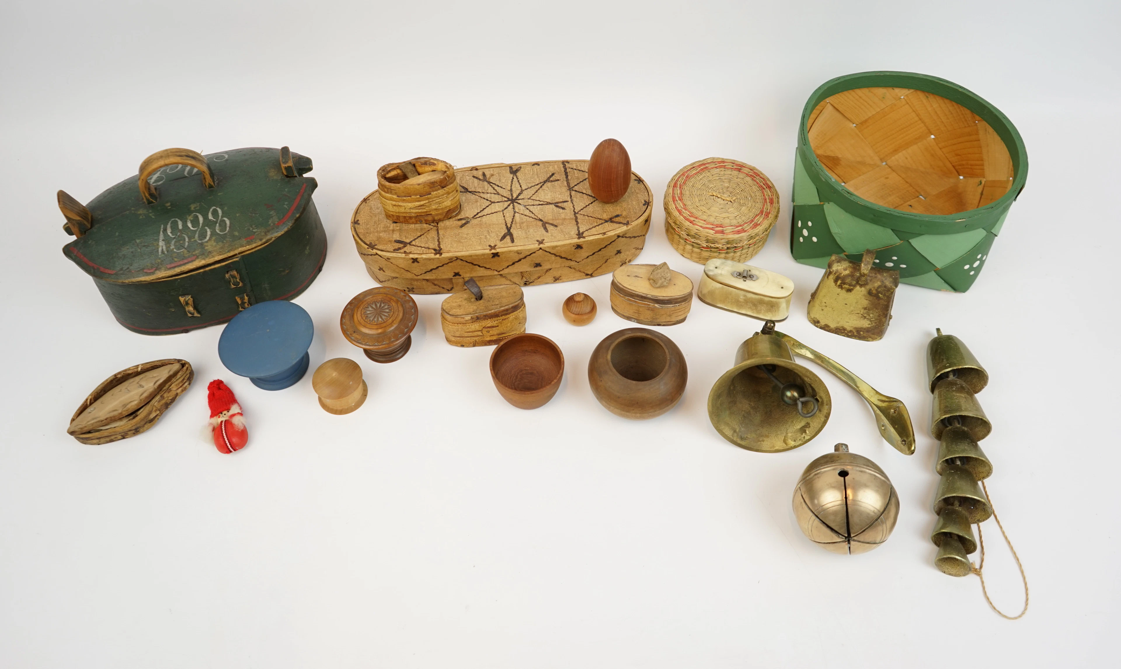 Scatole, orologi, ecc., molto, ottone/legno.