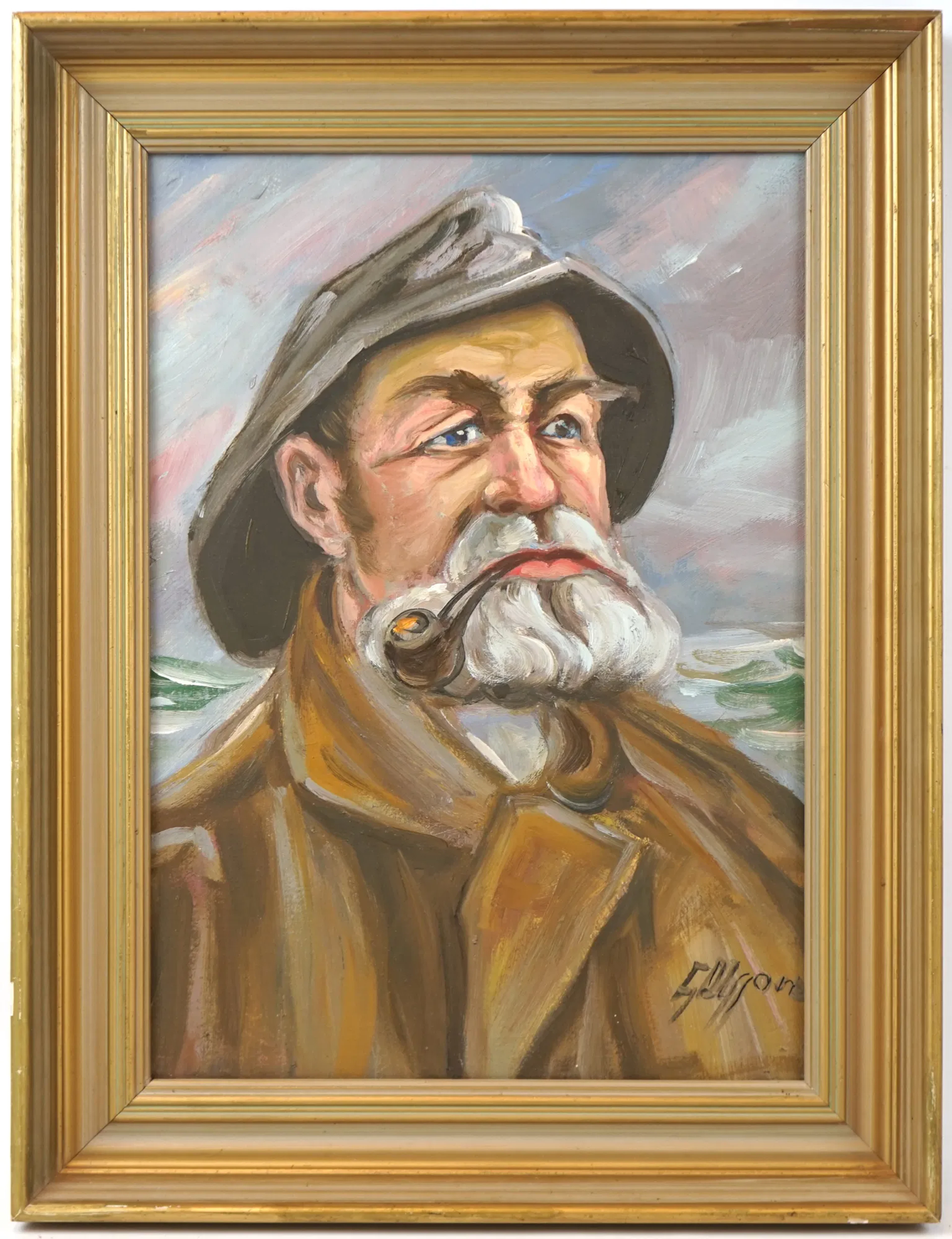 Artista non identificato, olio su tavola, firmato G. Olsson.