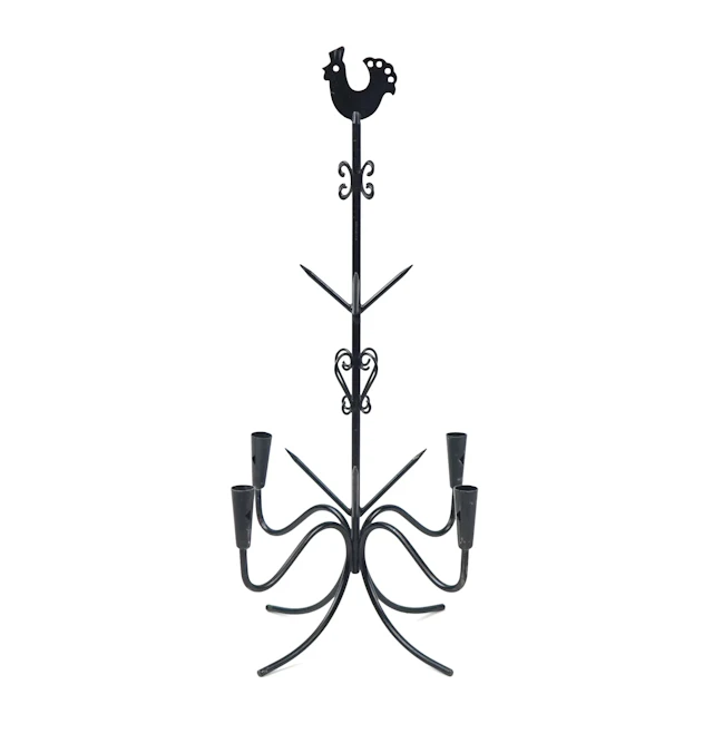 Gunnar Ander, a metal candlestick.