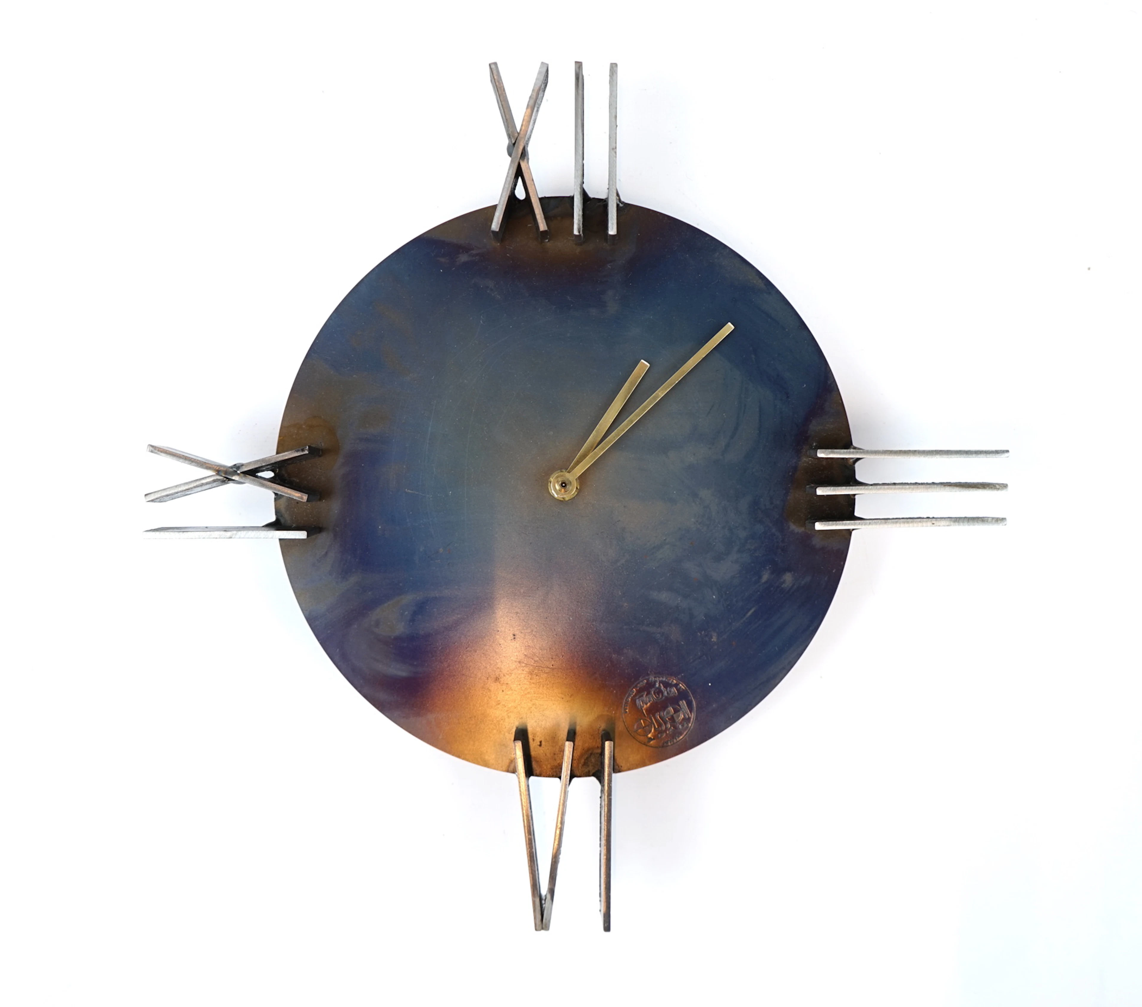 Adam Olsson, reloj de pared, metal, Olsson & Dåm.