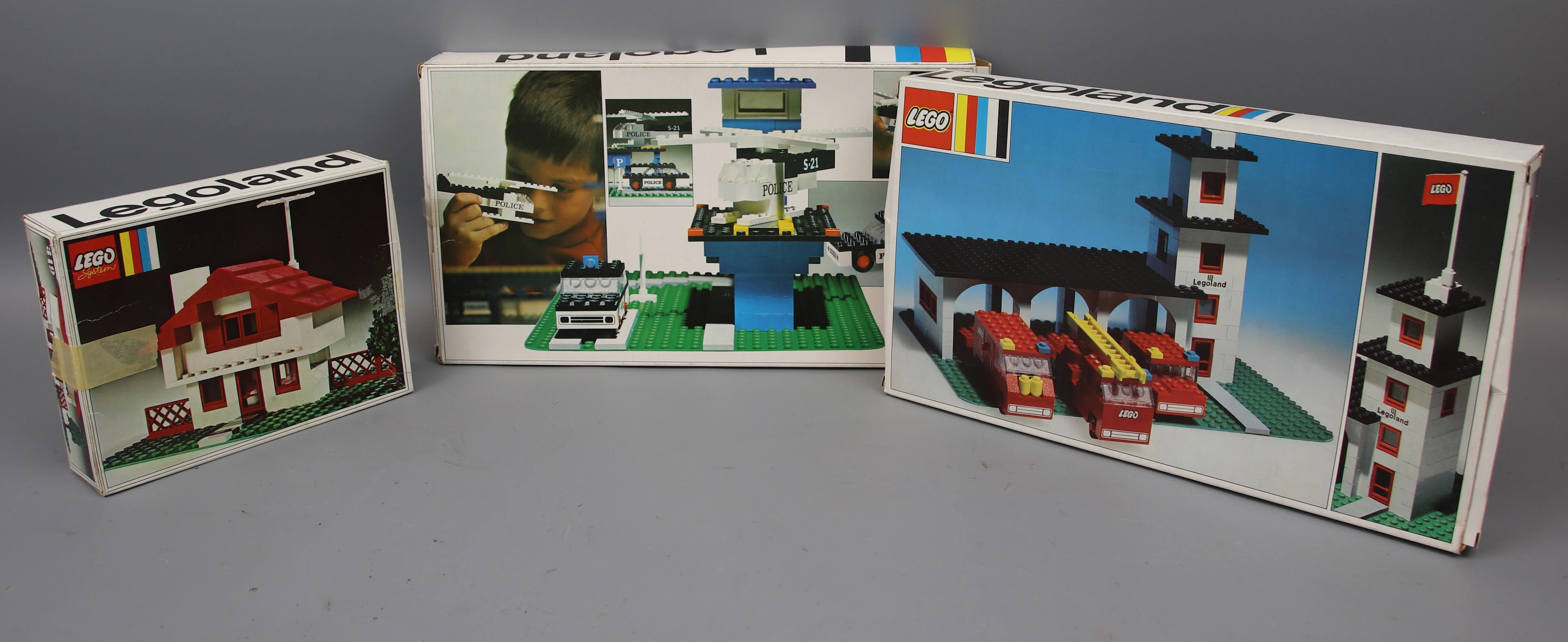 Lego, 3 juegos, no. 349, 354, 357, "Legoland", 1970/80.