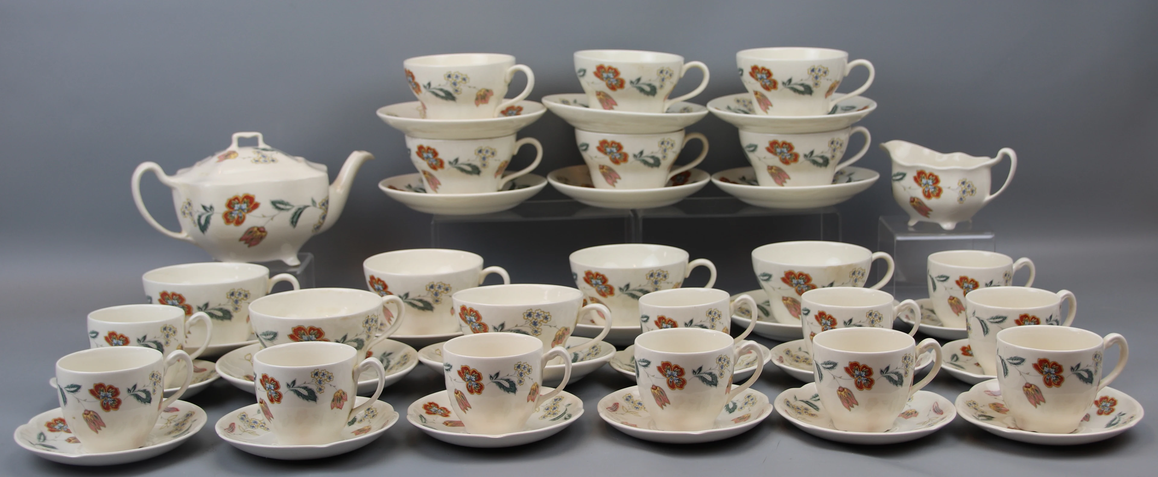 Servizio da caffè/tè, 25 pezzi, porcellana, "Marcella", Ikea, anni 1990.