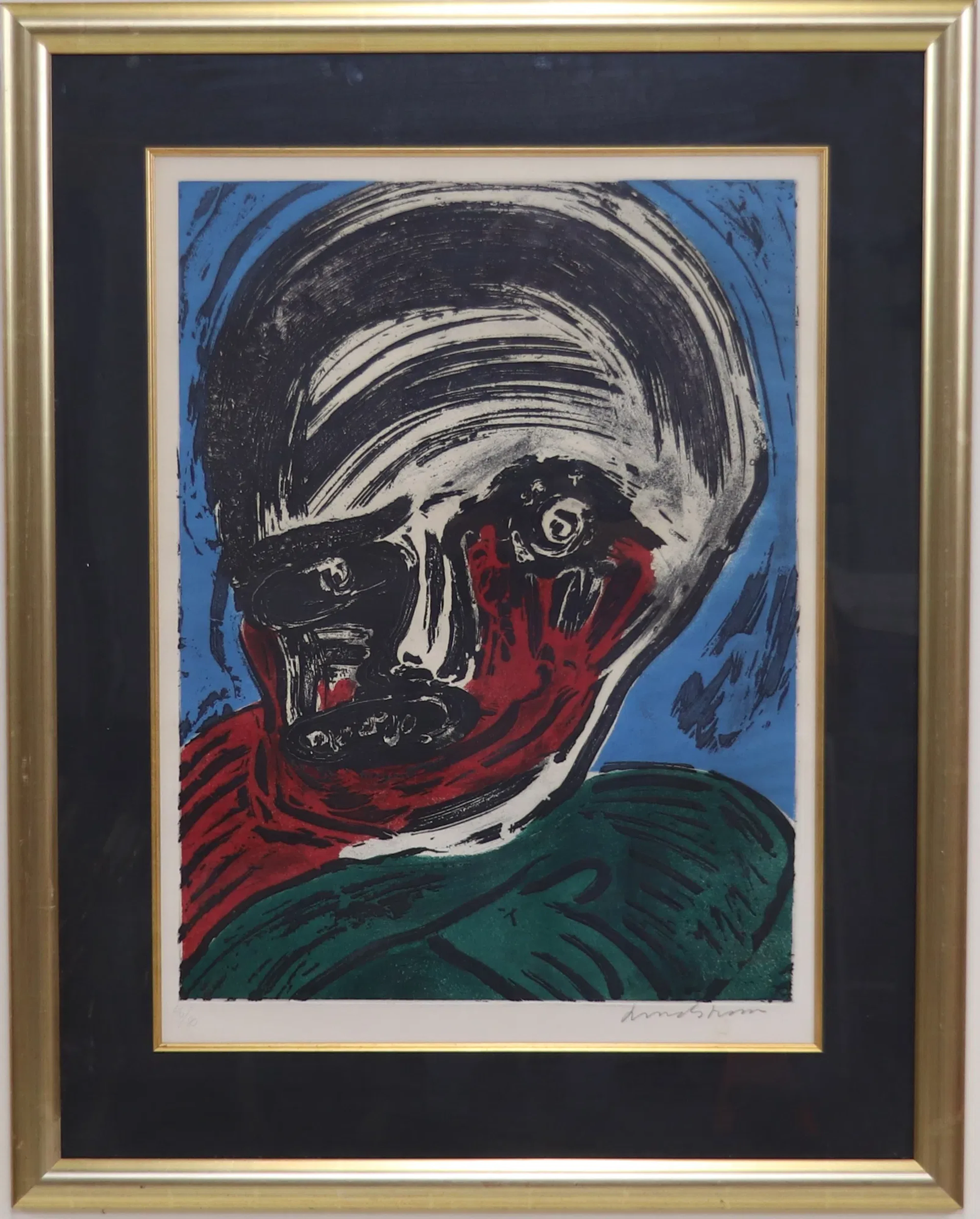 Bengt Lindström, Karborundengravur Nr. 46/80, unterschrieben.