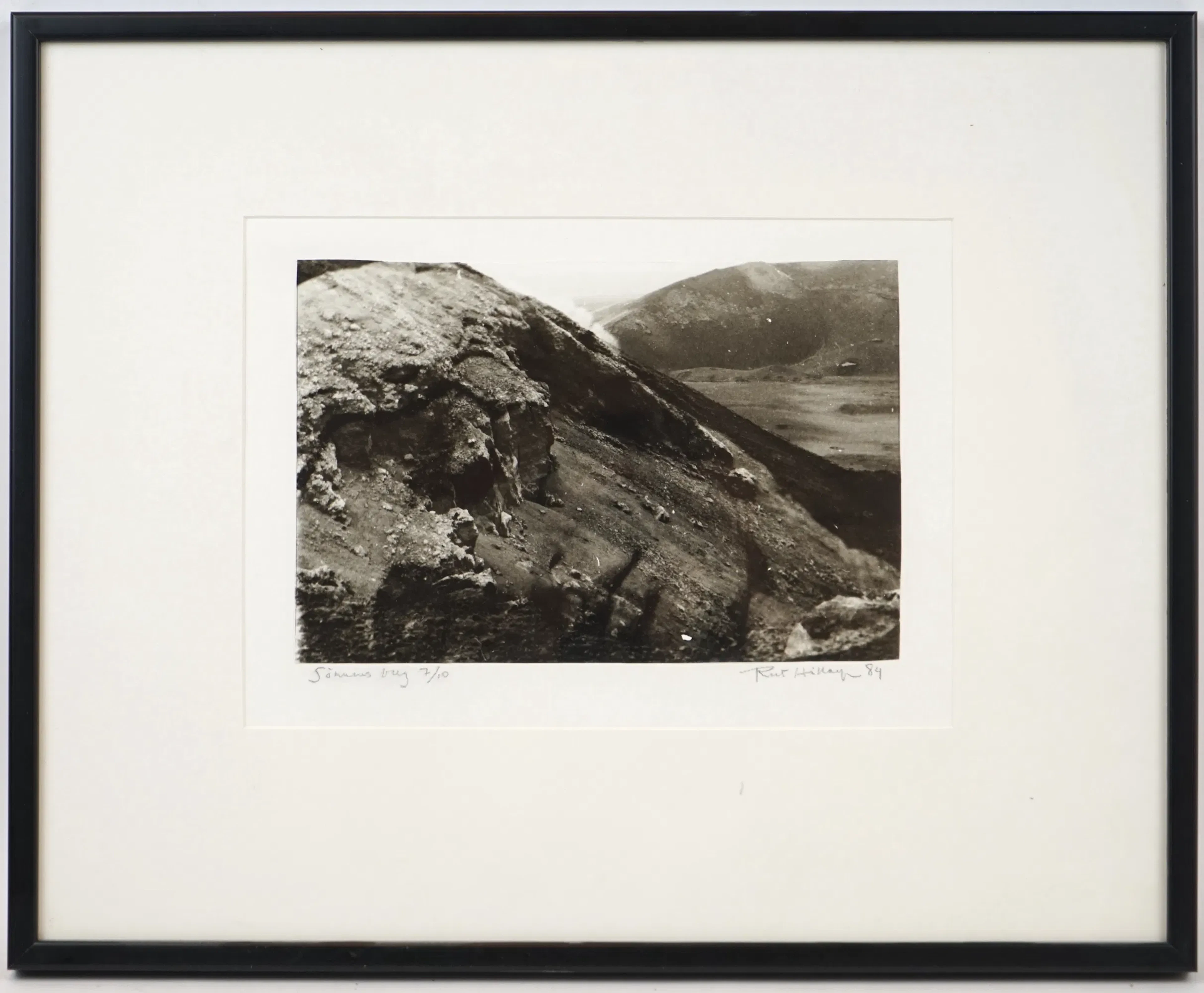 Rut Hillarp, ''The Mountain of Fog'', silver gelatin photograph 7/10, signed, 1984.