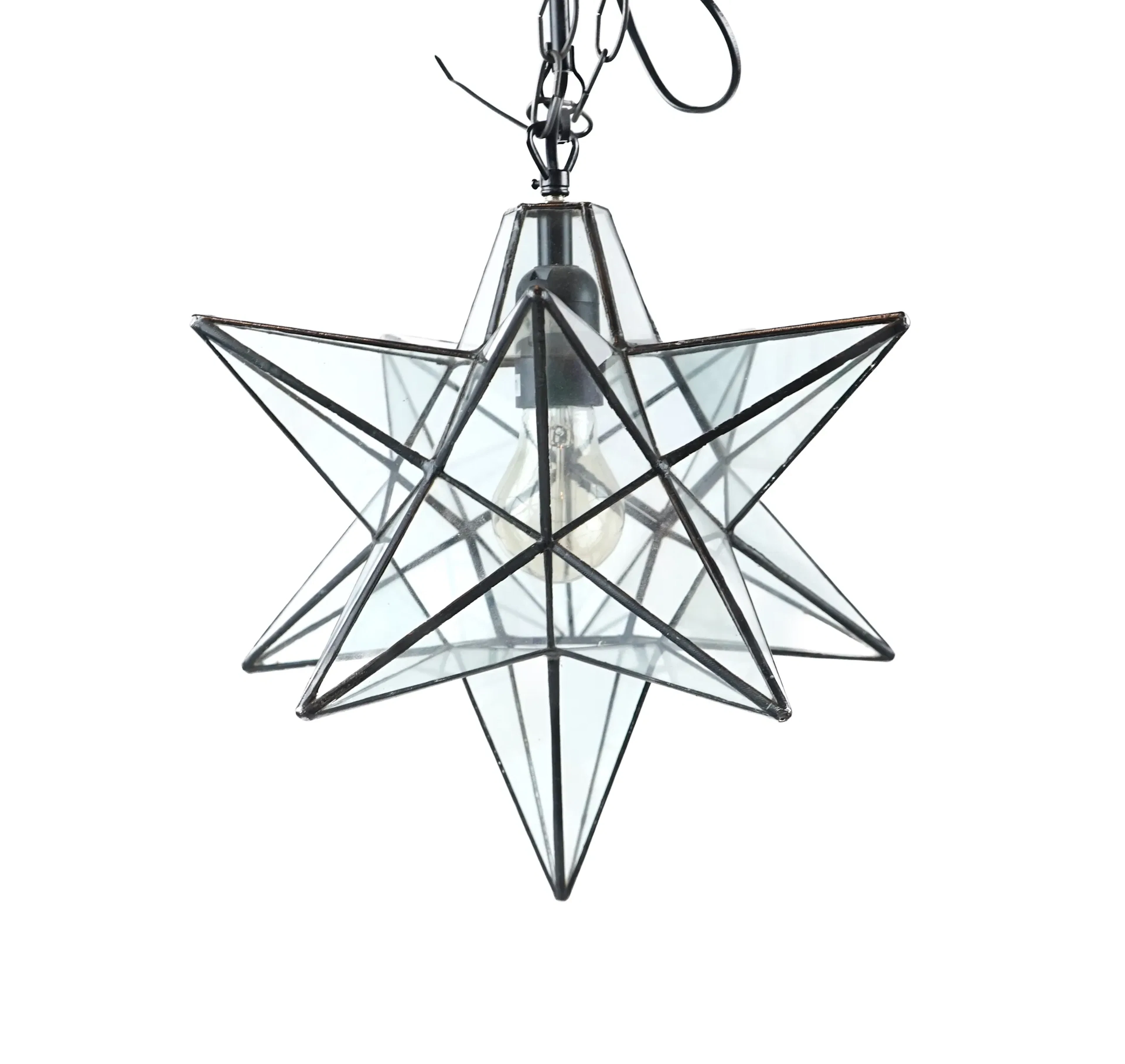 Ceiling lamp, glass/metal.