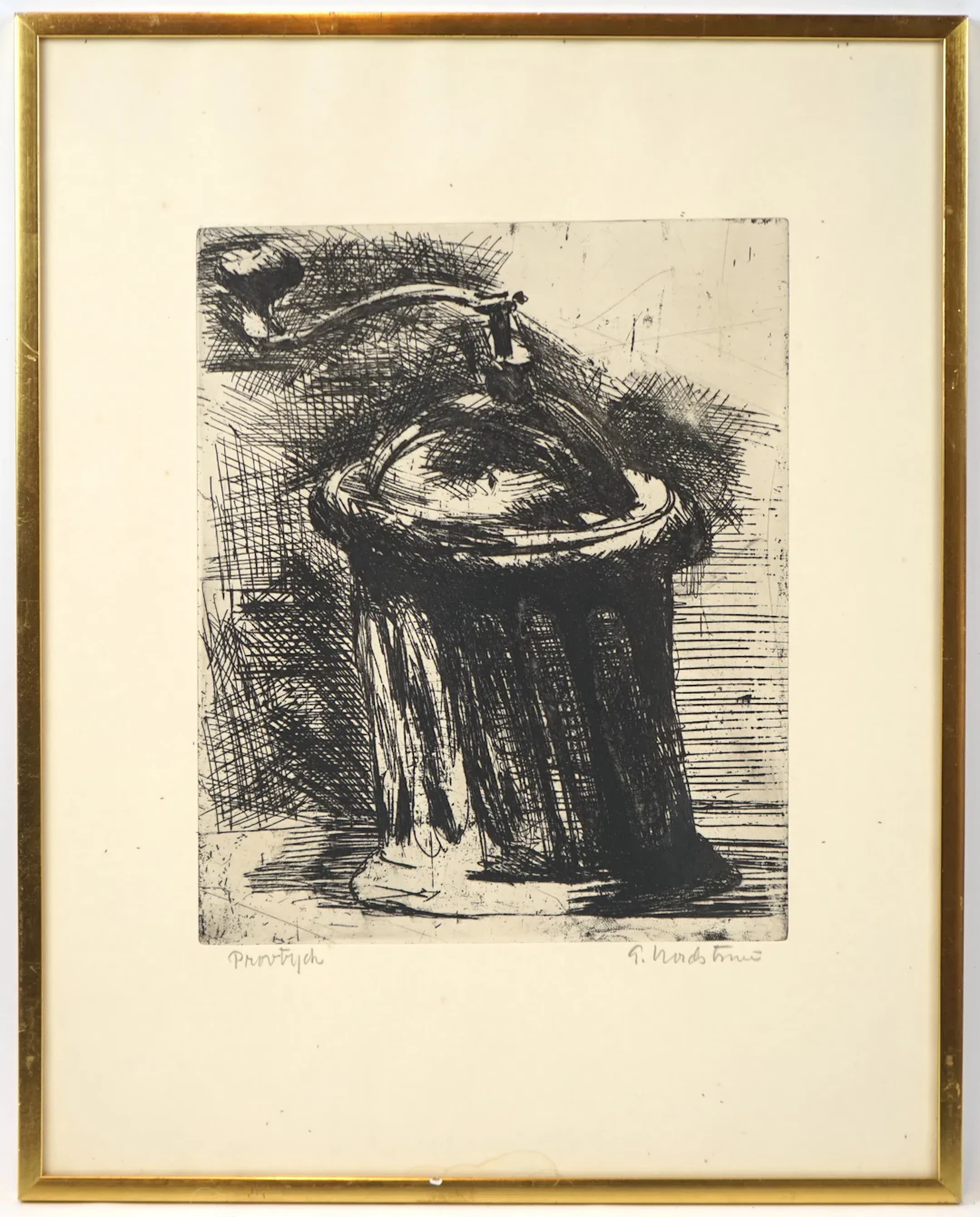 Gerhard Nordström, etching, proof, signed.