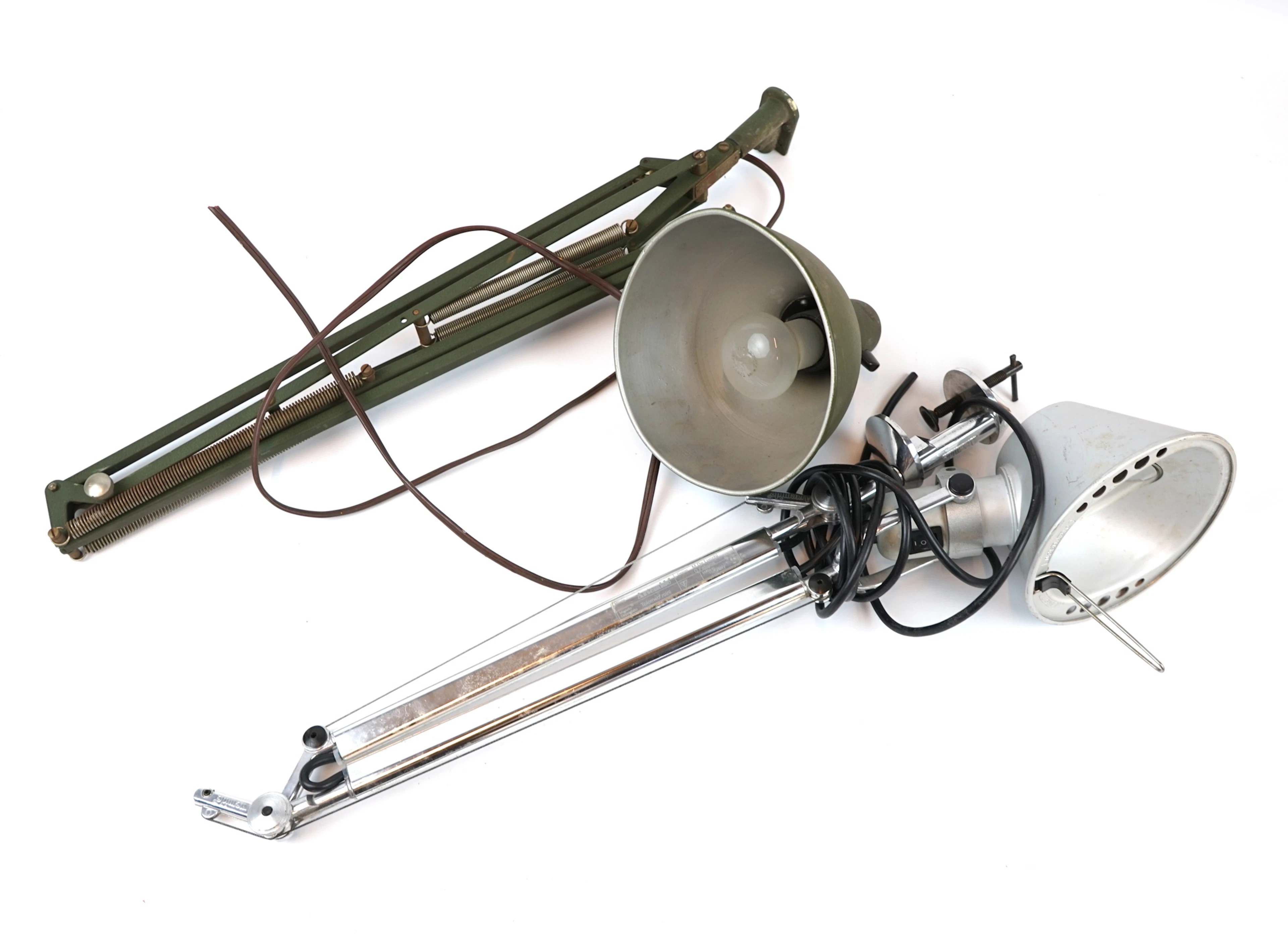 Desk lamps, 2 pcs, metal, including Artemide.