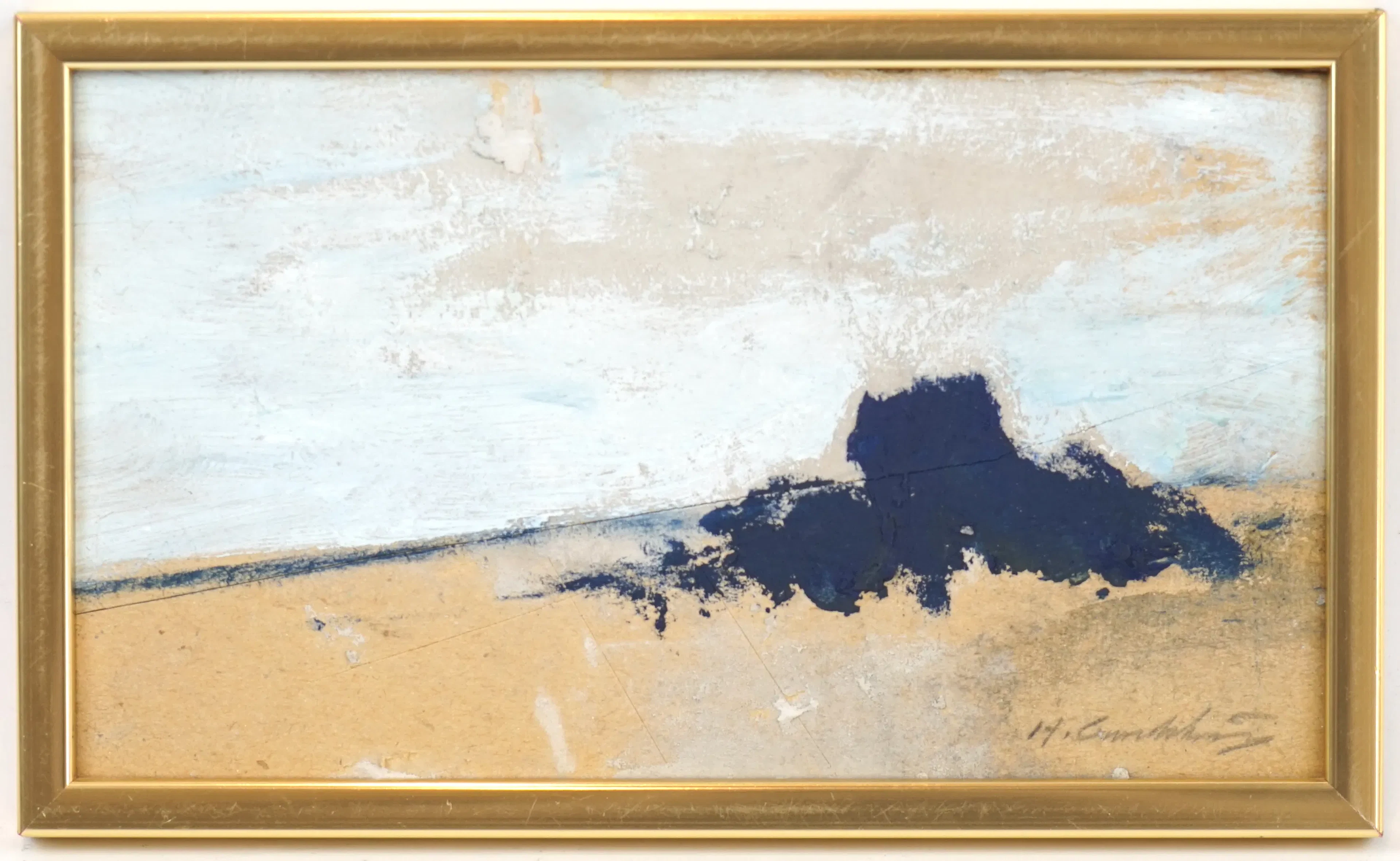 Helge Lundström, oil on cardboard, signed, 1994.