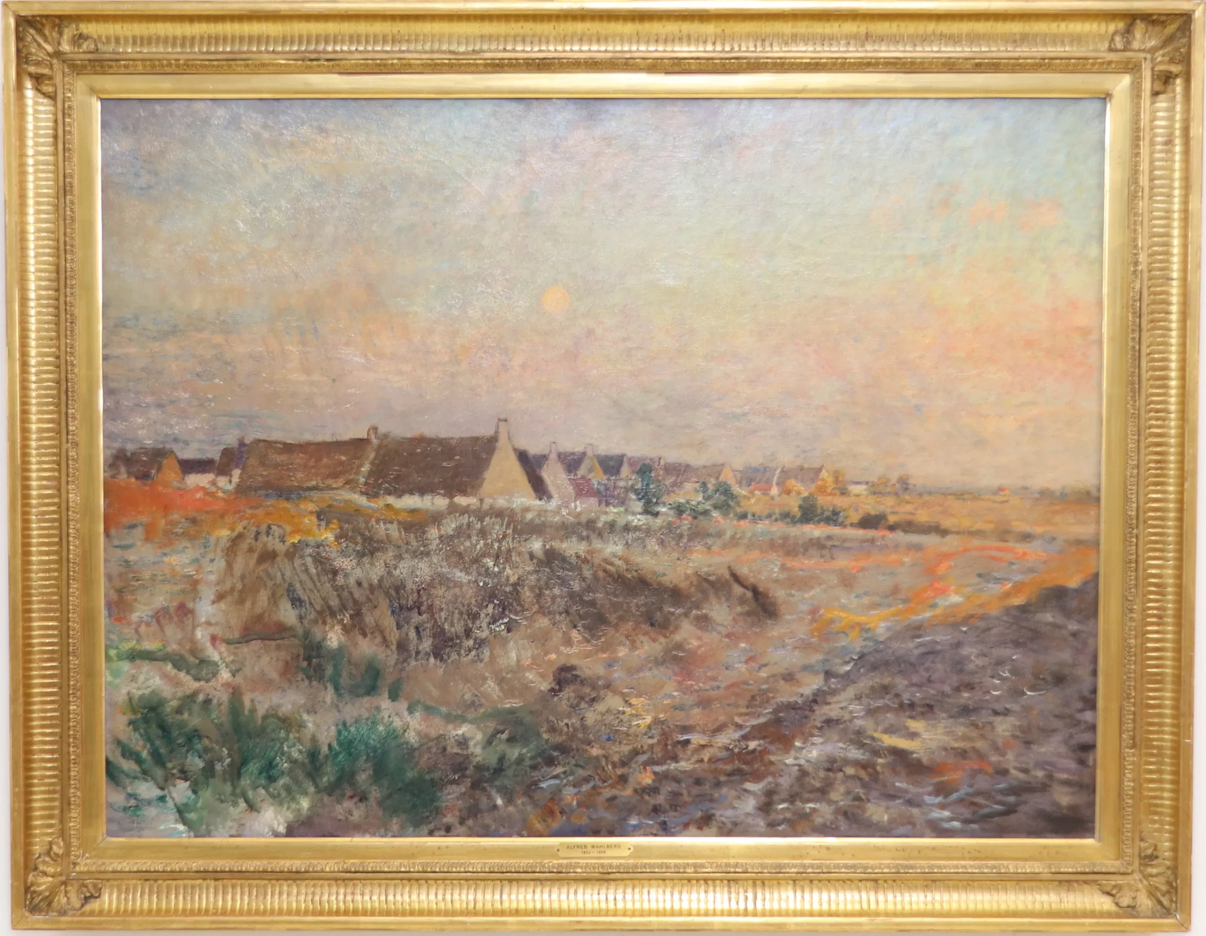 Alfred Wahlberg, óleo sobre lienzo, certificado en verso, sin firmar.