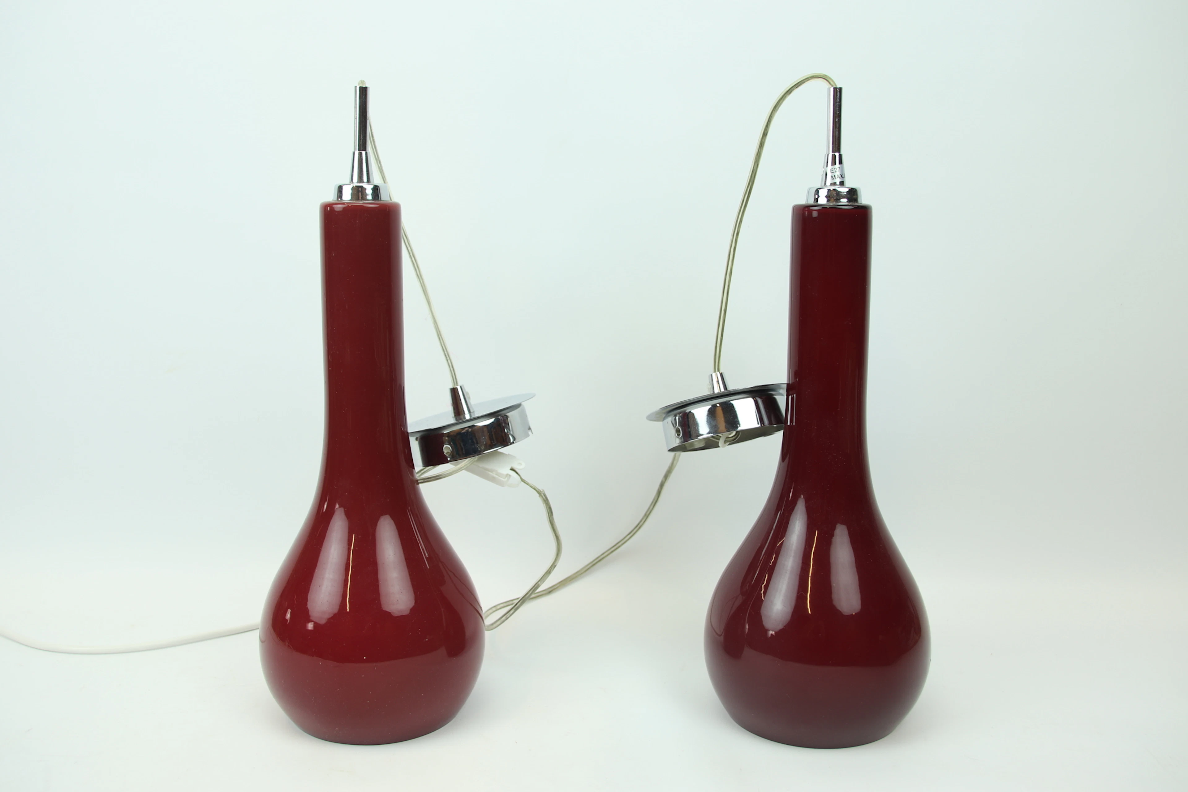 Lampes de fenêtre/îlot de cuisine, une paire, en verre, faites main, Nordlux, contemporaines.