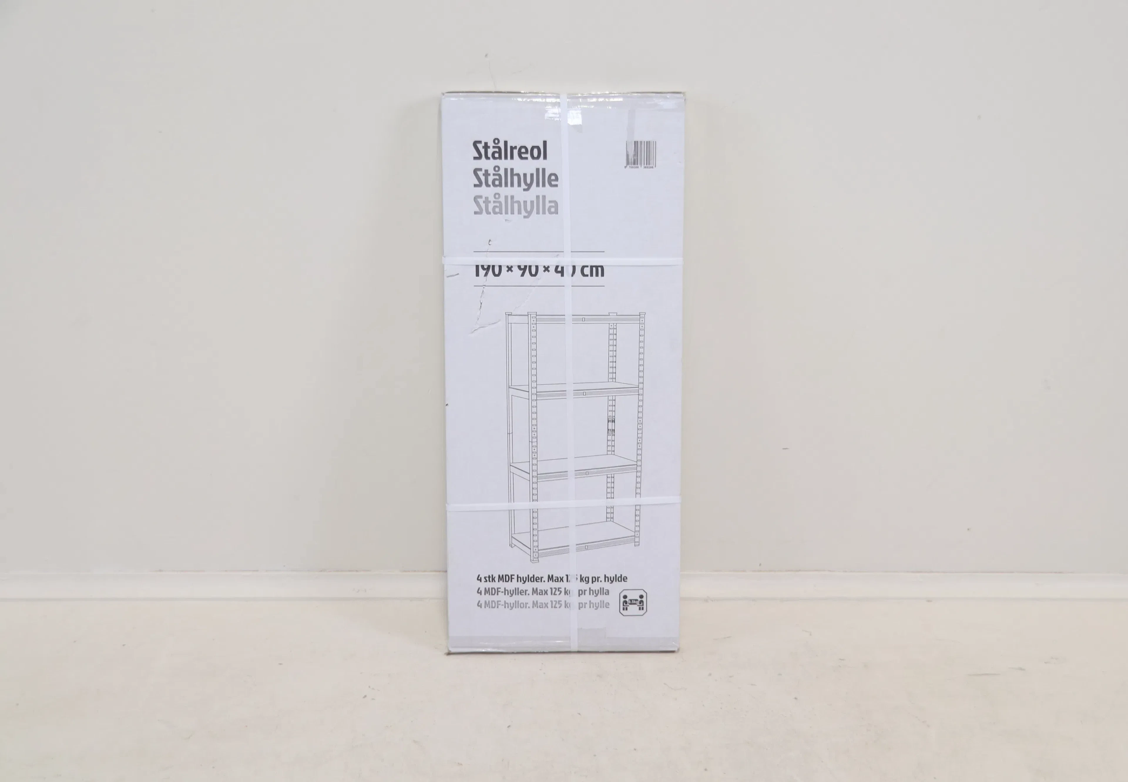 Shelf, steel/MDF.