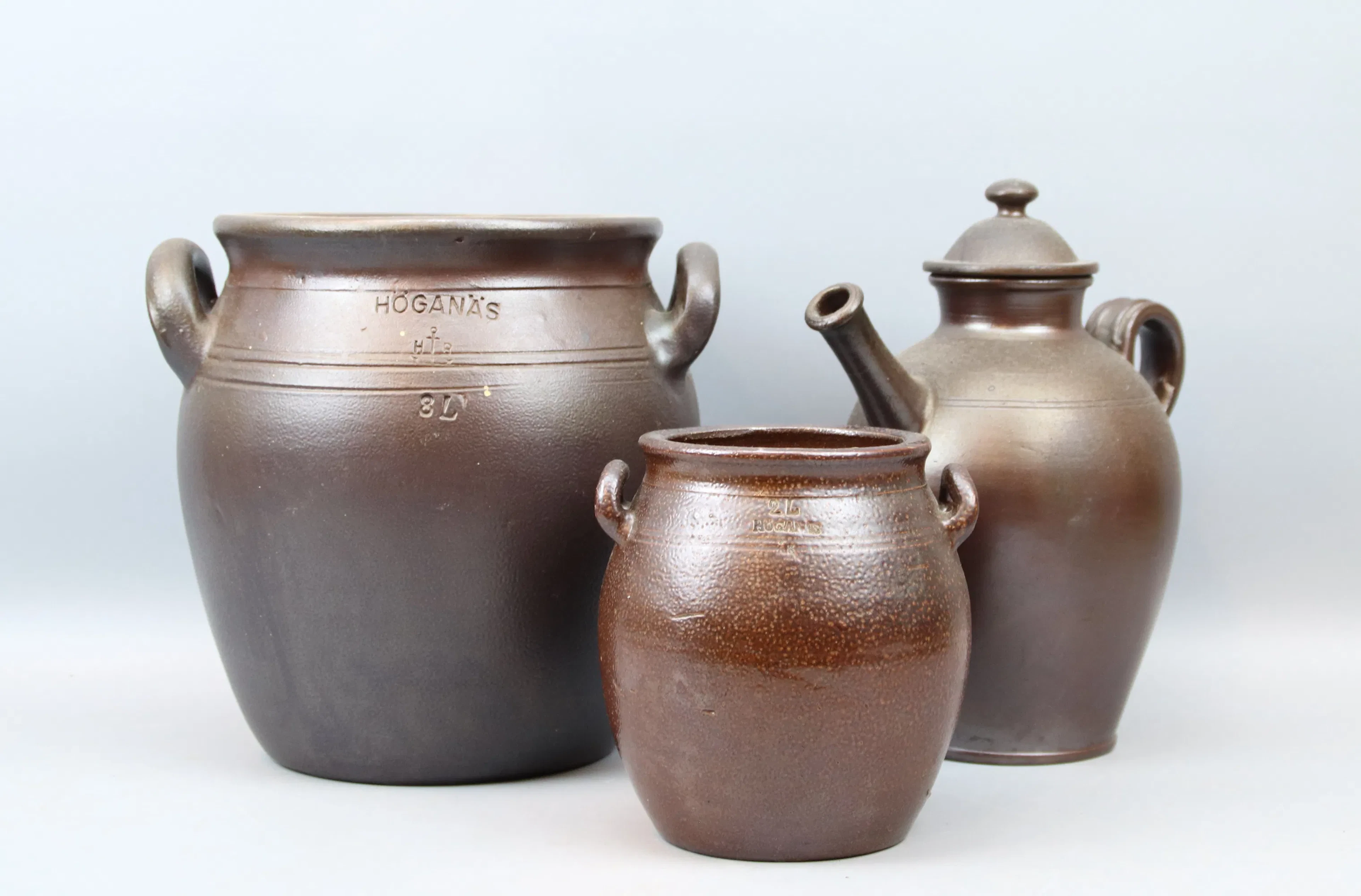 Tasse et sirop, 3 pièces, grès, Höganäs.