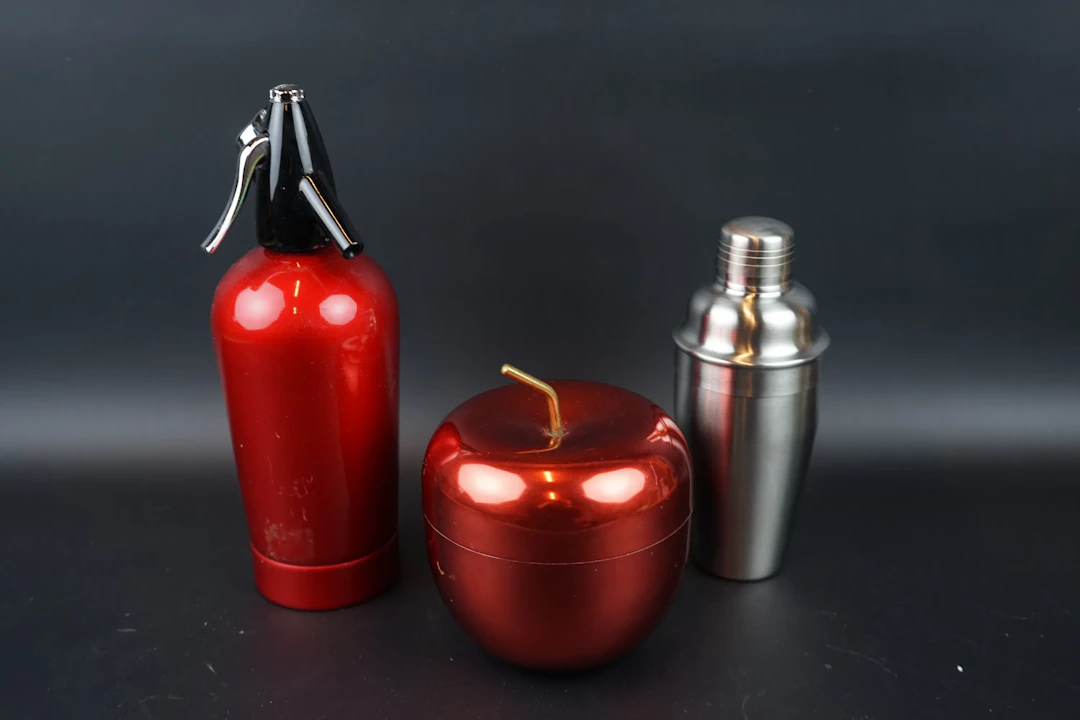 Carrying accessories, 3 pieces, metal, including Ettore Sottsass.