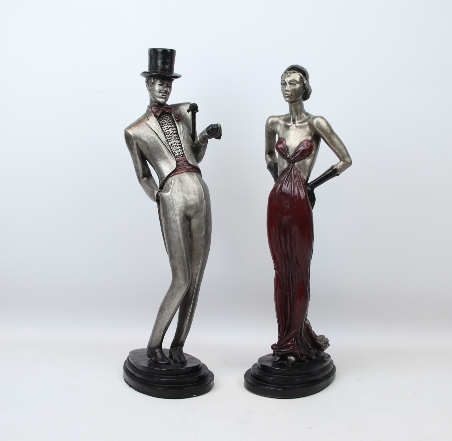 Michael Katok, figuritas, 2 piezas, masa de arte, Austin Productions.