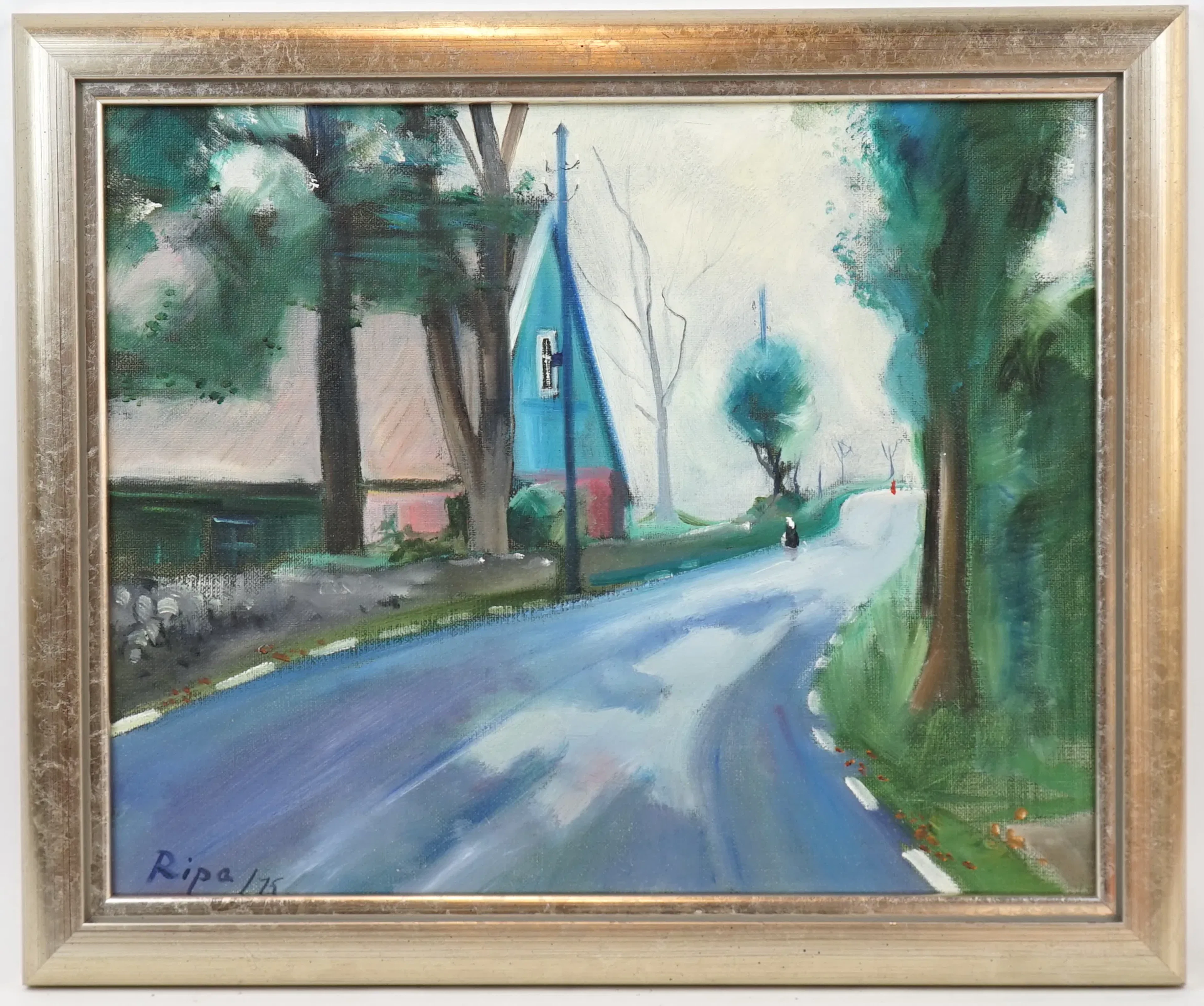 Hans Ripa, huile sur toile, signé, 1975.